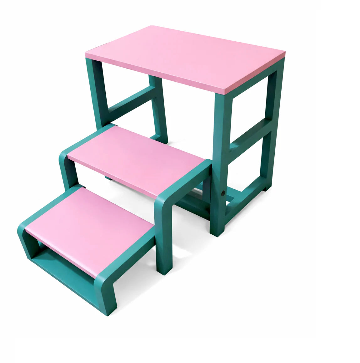 Solid Wood Foldable Step Stool & Side table 3-in-1