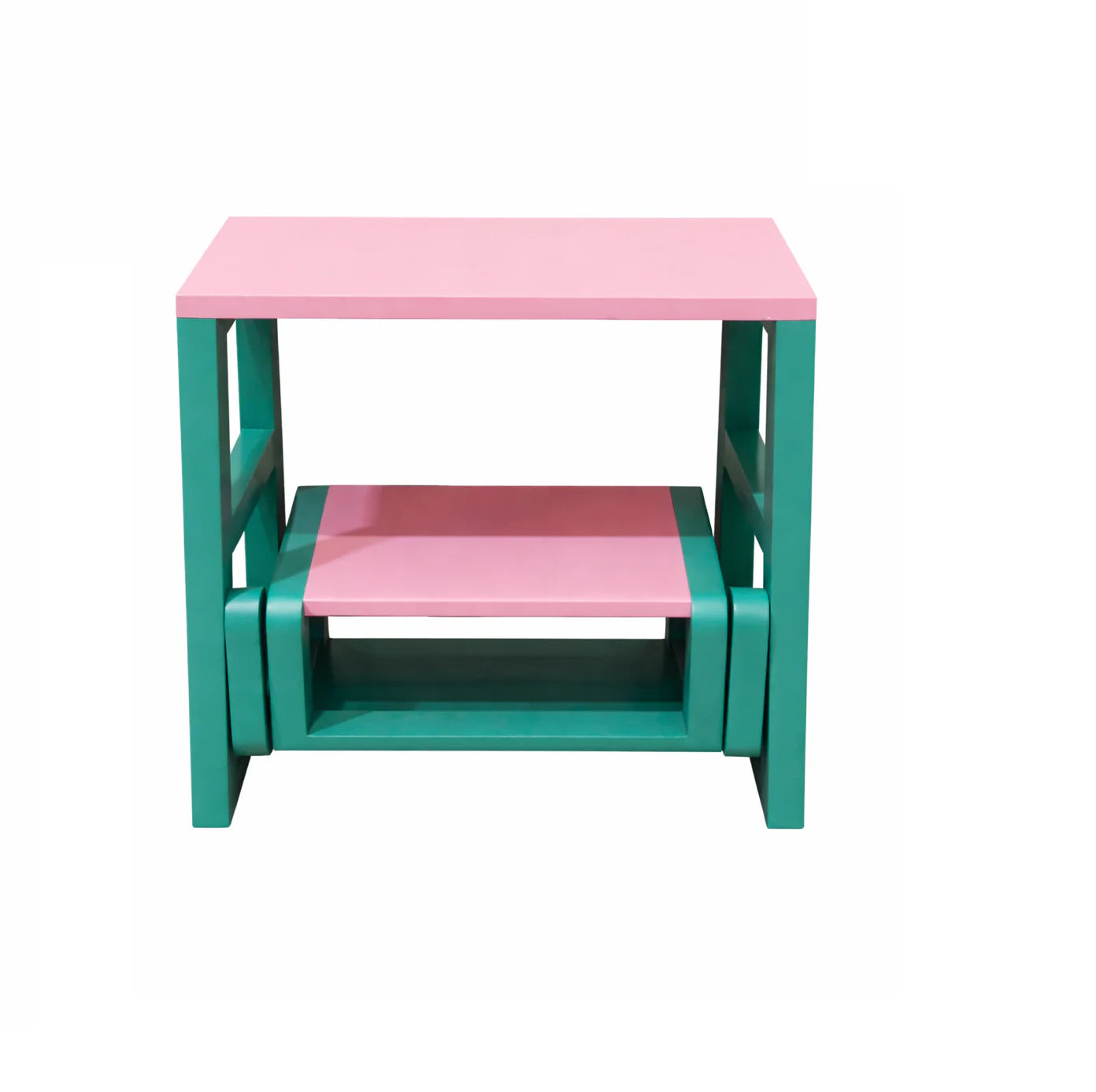 Solid Wood Foldable Step Stool & Side table 3-in-1
