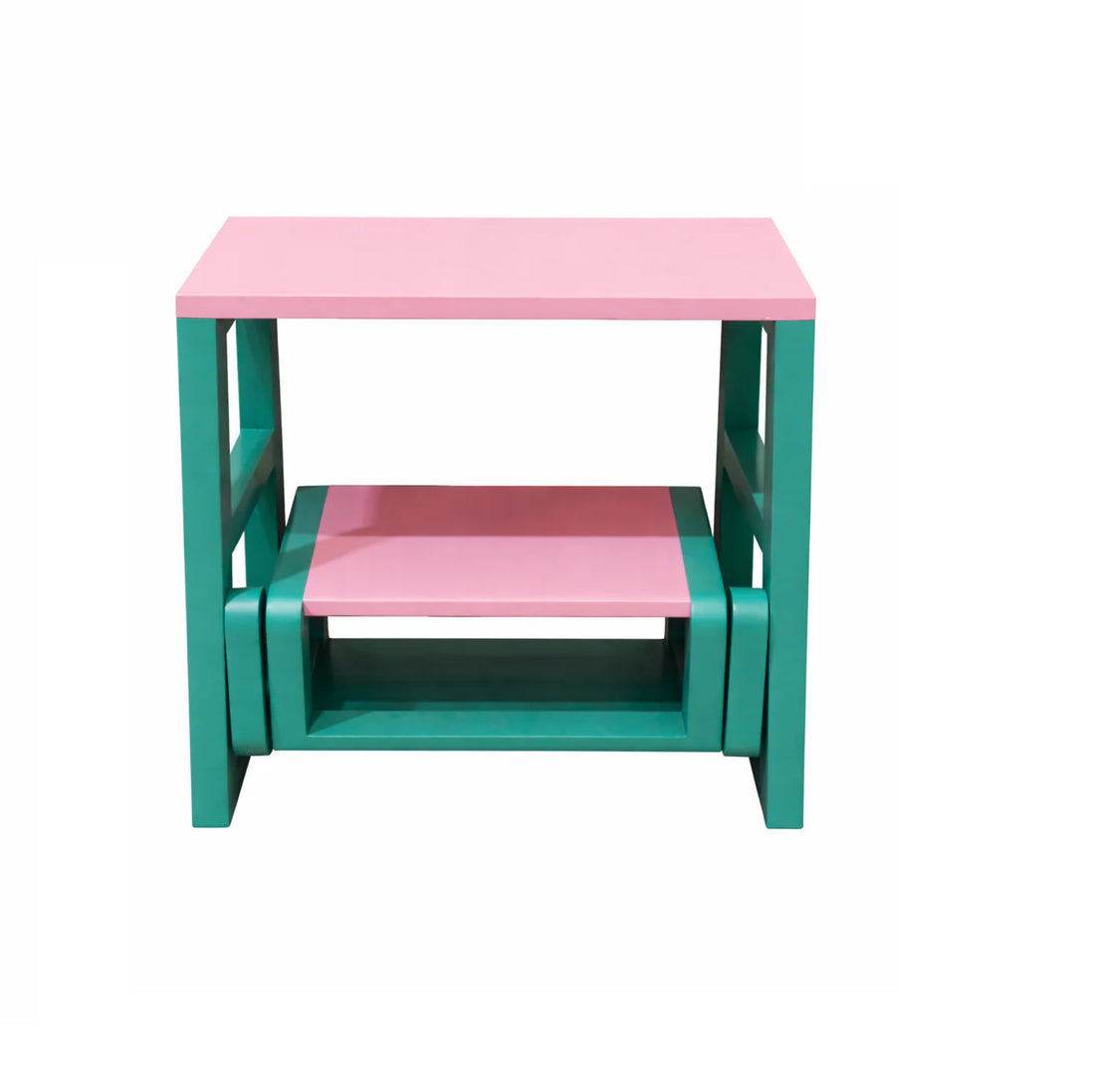 Solid Wood Foldable Step Stool & Side table 3-in-1