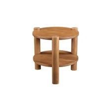 Titoz – Modern Round Mango Wood Side Table