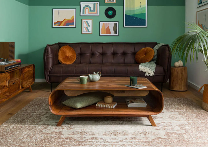Marwar Solid Sheesham Wood Coffee Table with Open Storage