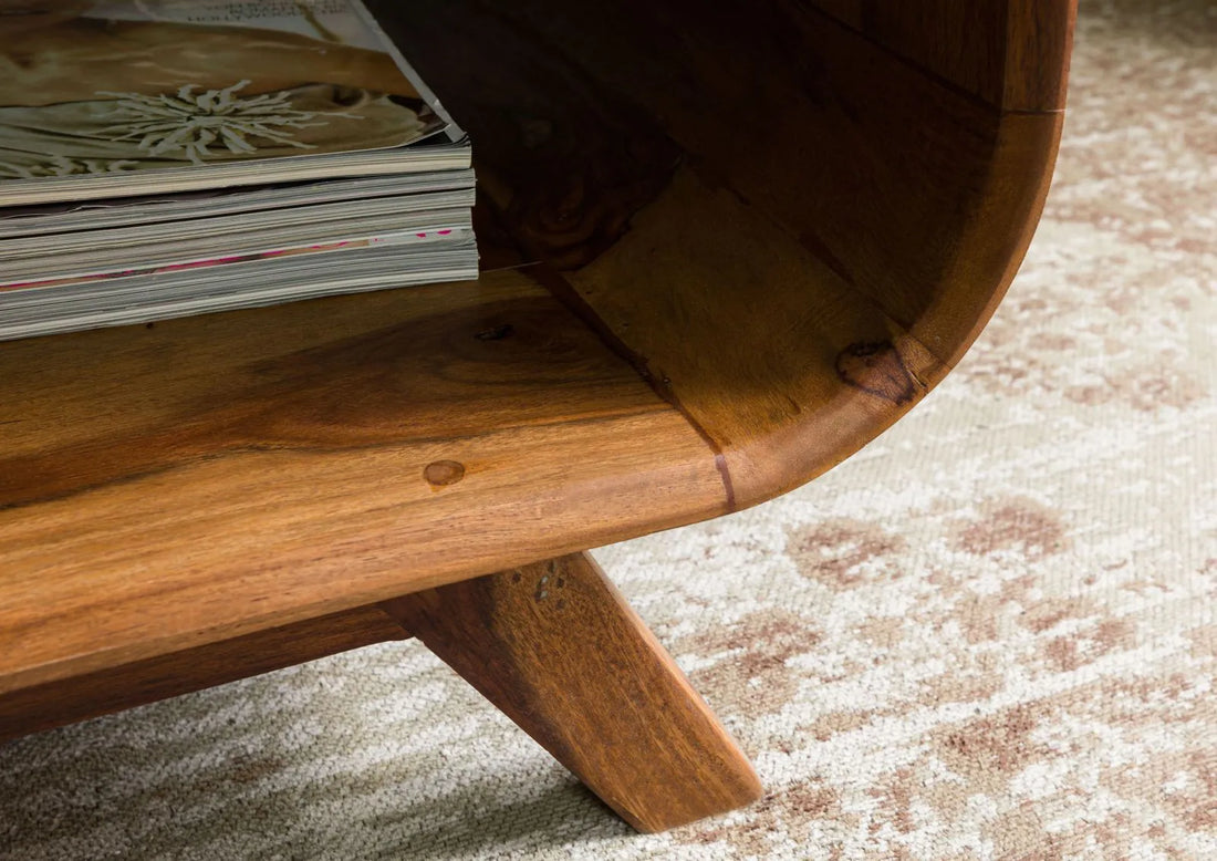 Marwar Solid Sheesham Wood Coffee Table with Open Storage