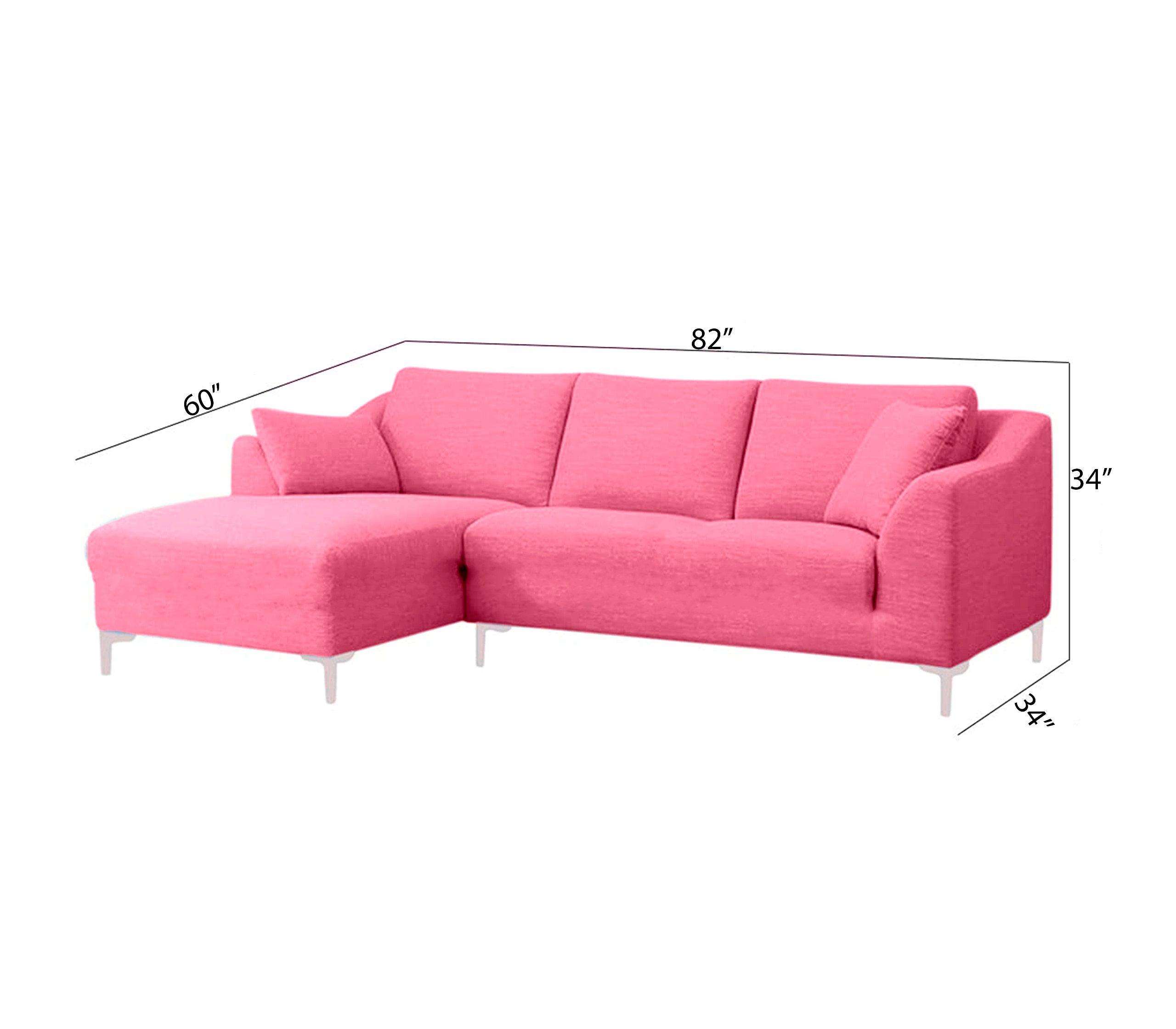 Casella 2-Seater Sectional Sofa with Left Chaise Lounge