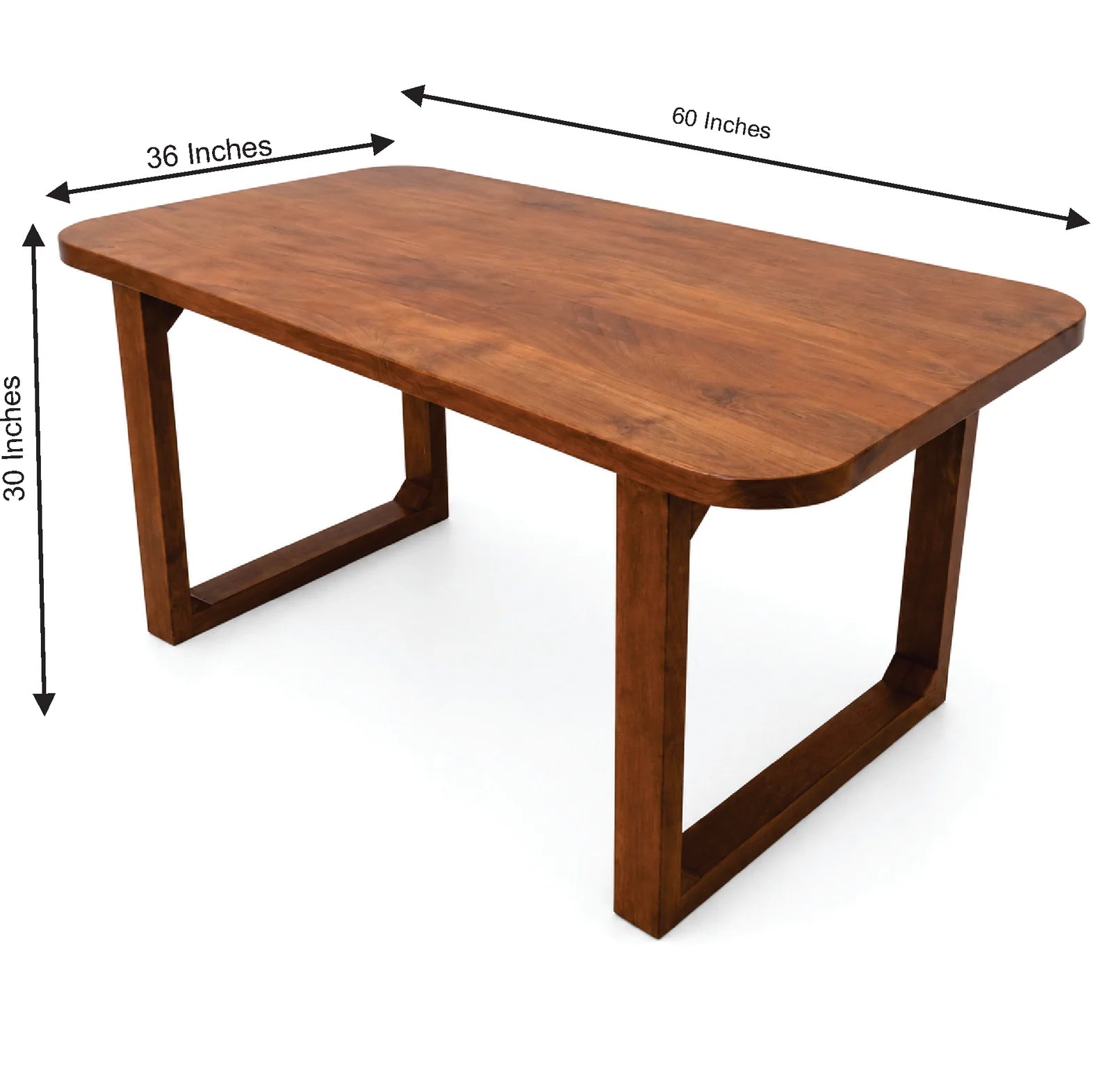 Elegant Solid Wood 4 Seater Dining Table Set with Chair