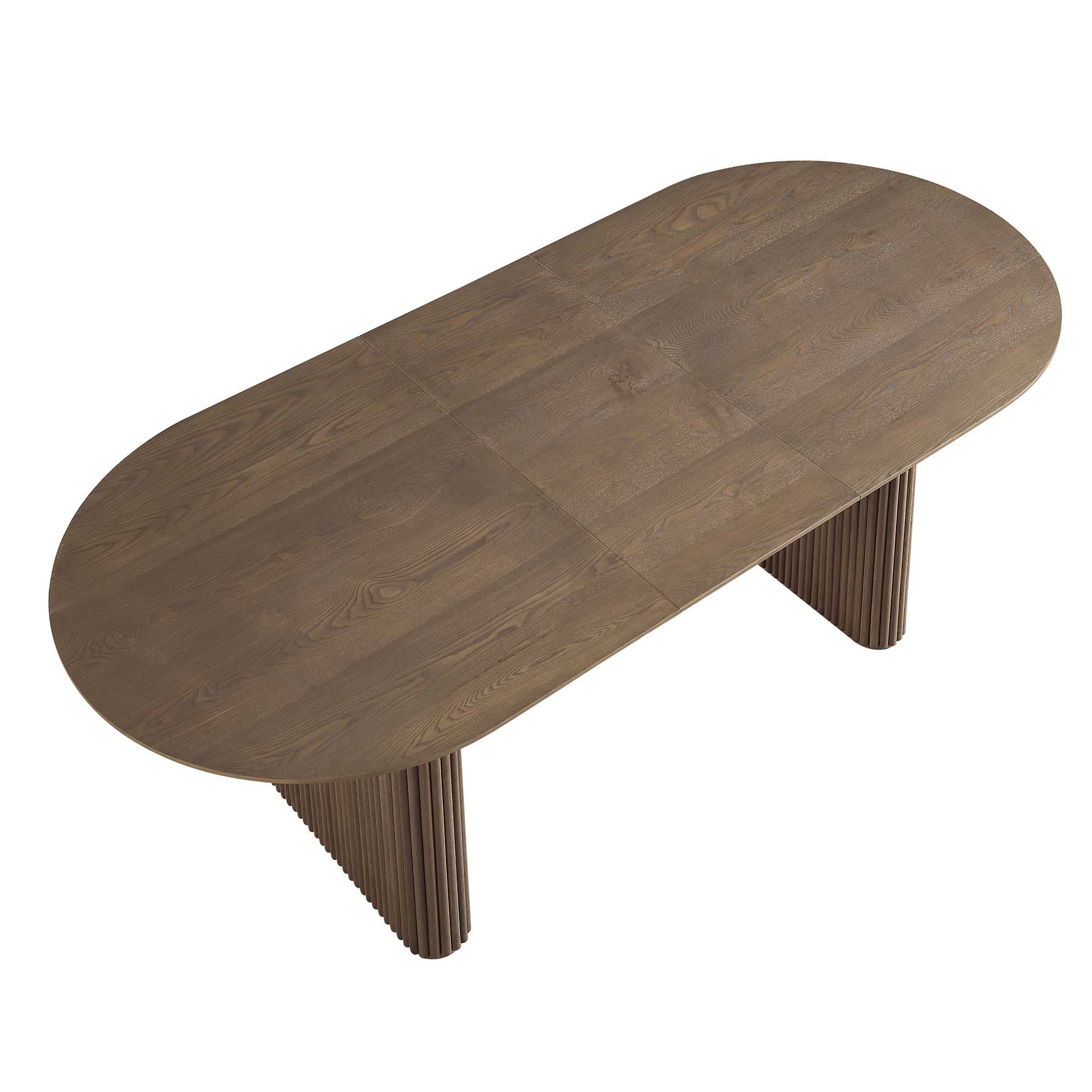 Velin Oval 6-8 Seater Extending Solid Wood Pedestal Dining Table