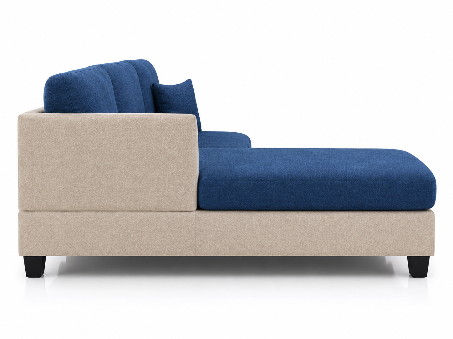 Nova 3-Seater L-Shaped Sectional Sofa with Right Chaise & Ottoman