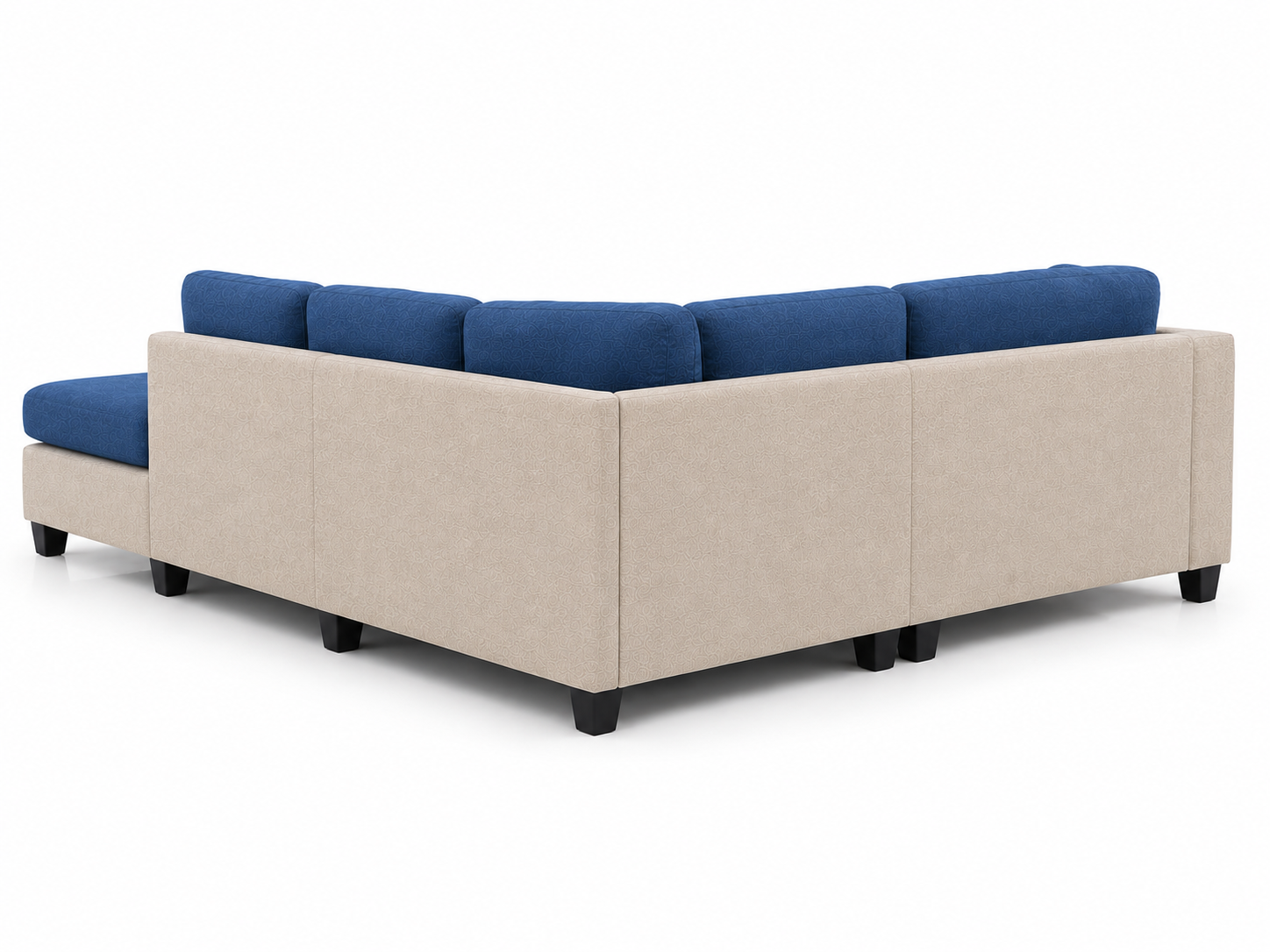 Nova 3-Seater L-Shaped Sectional Sofa with Right Chaise & Ottoman