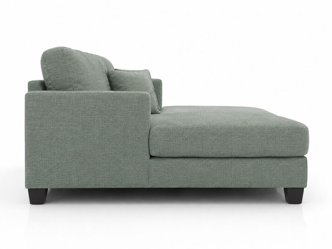 Nova 3-Seater L-Shaped Sectional Sofa with Right Chaise & Ottoman