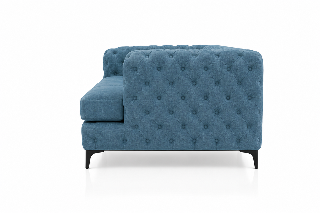 Chesford Chesterfield 3+2+1 Tufted Woven Upholstery Sofa Set