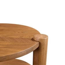 Titoz – Modern Round Mango Wood Side Table