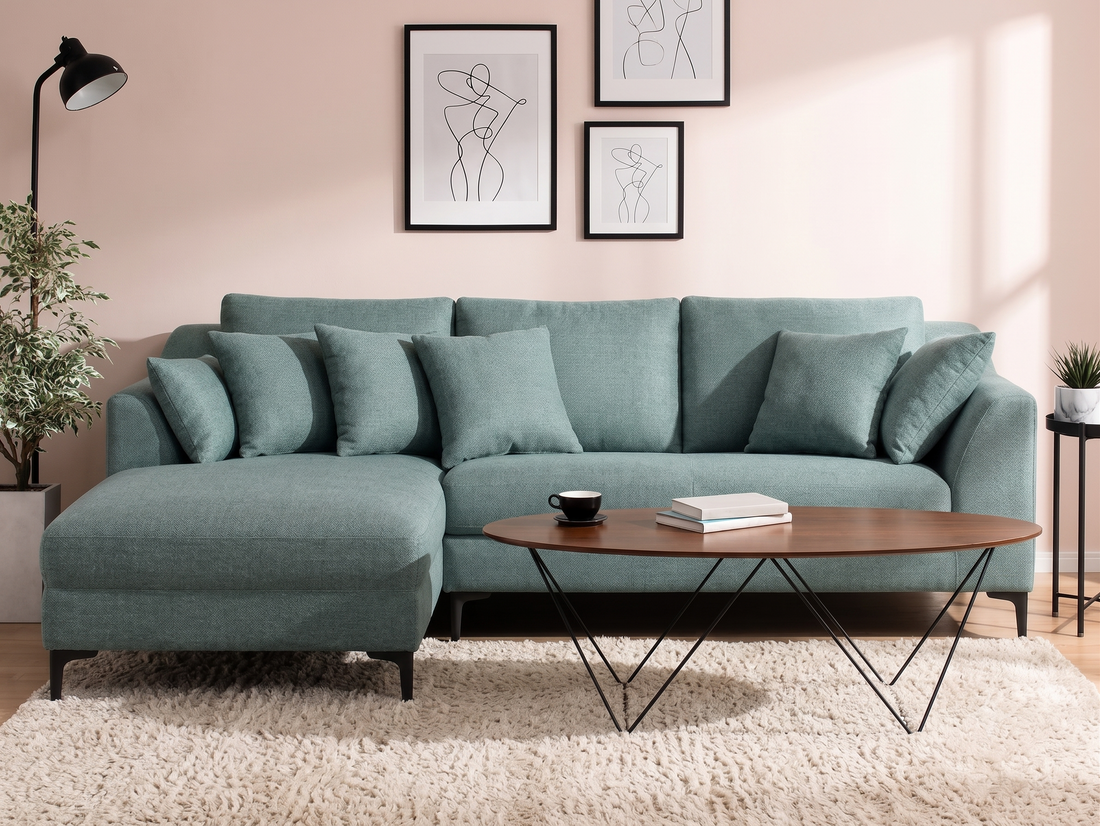 Casella 2-Seater Sectional Sofa with Left Chaise Lounge