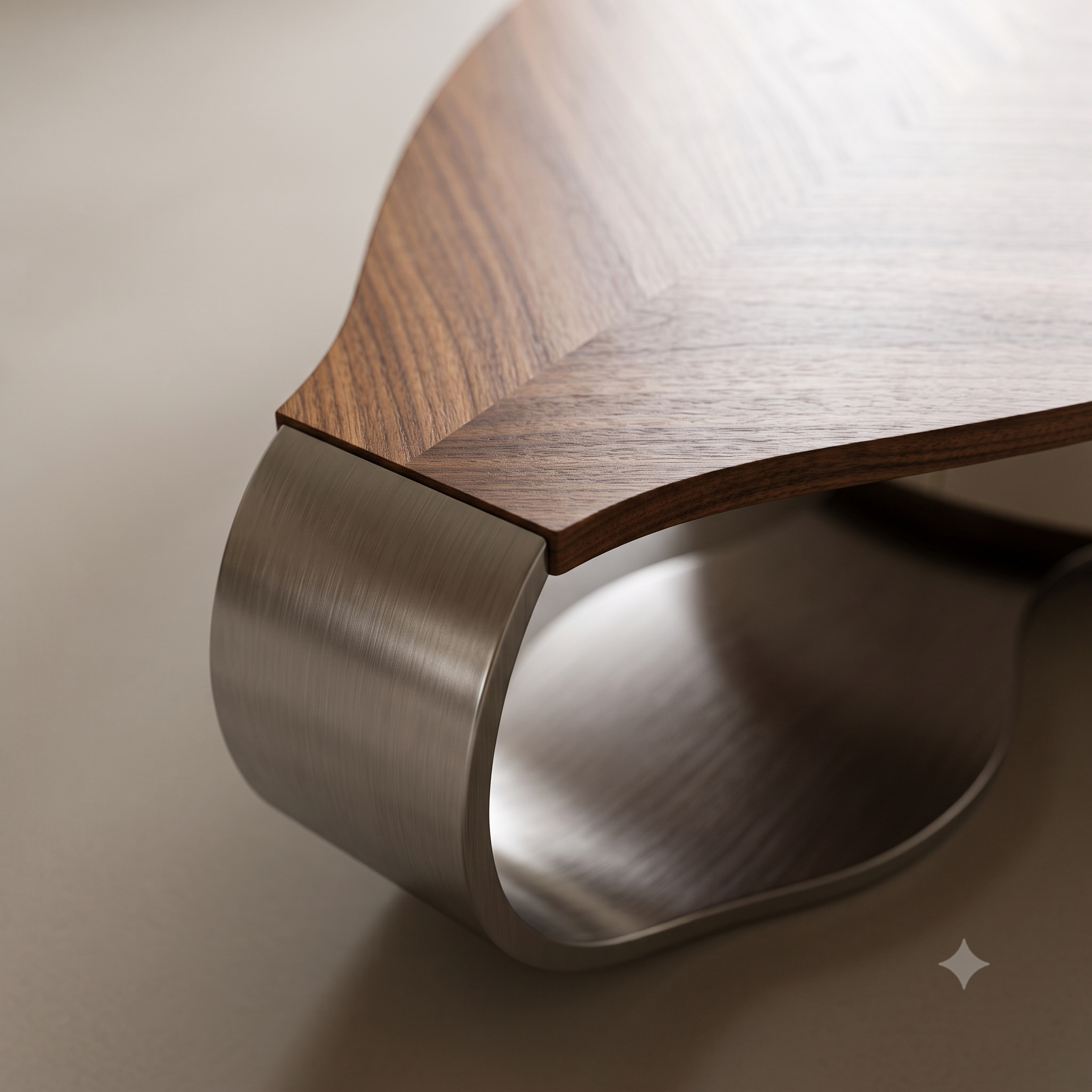 Artistic Leaf-Shaped Coffee Table with Integrated Storage