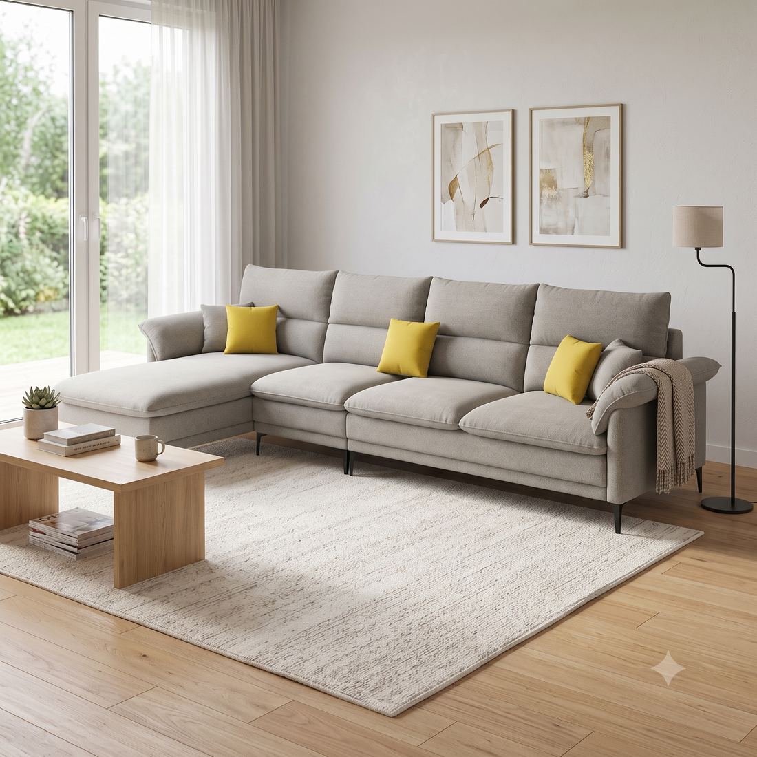 Aurora Sectional Sofa with Left Chaise Lounge