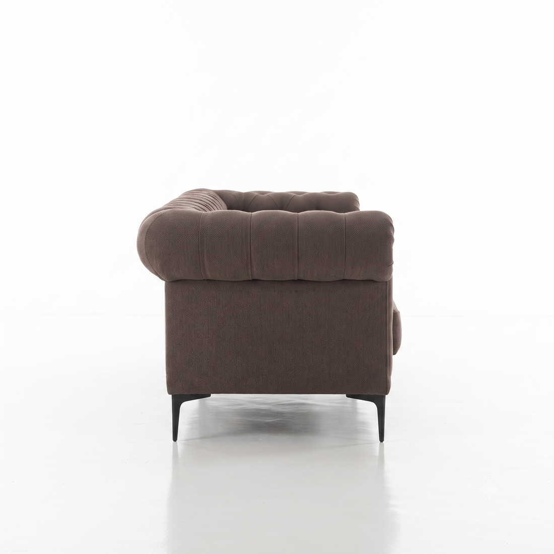 Bellmore 3-Seater Tufted Woven Upholstery Chesterfield Sofa