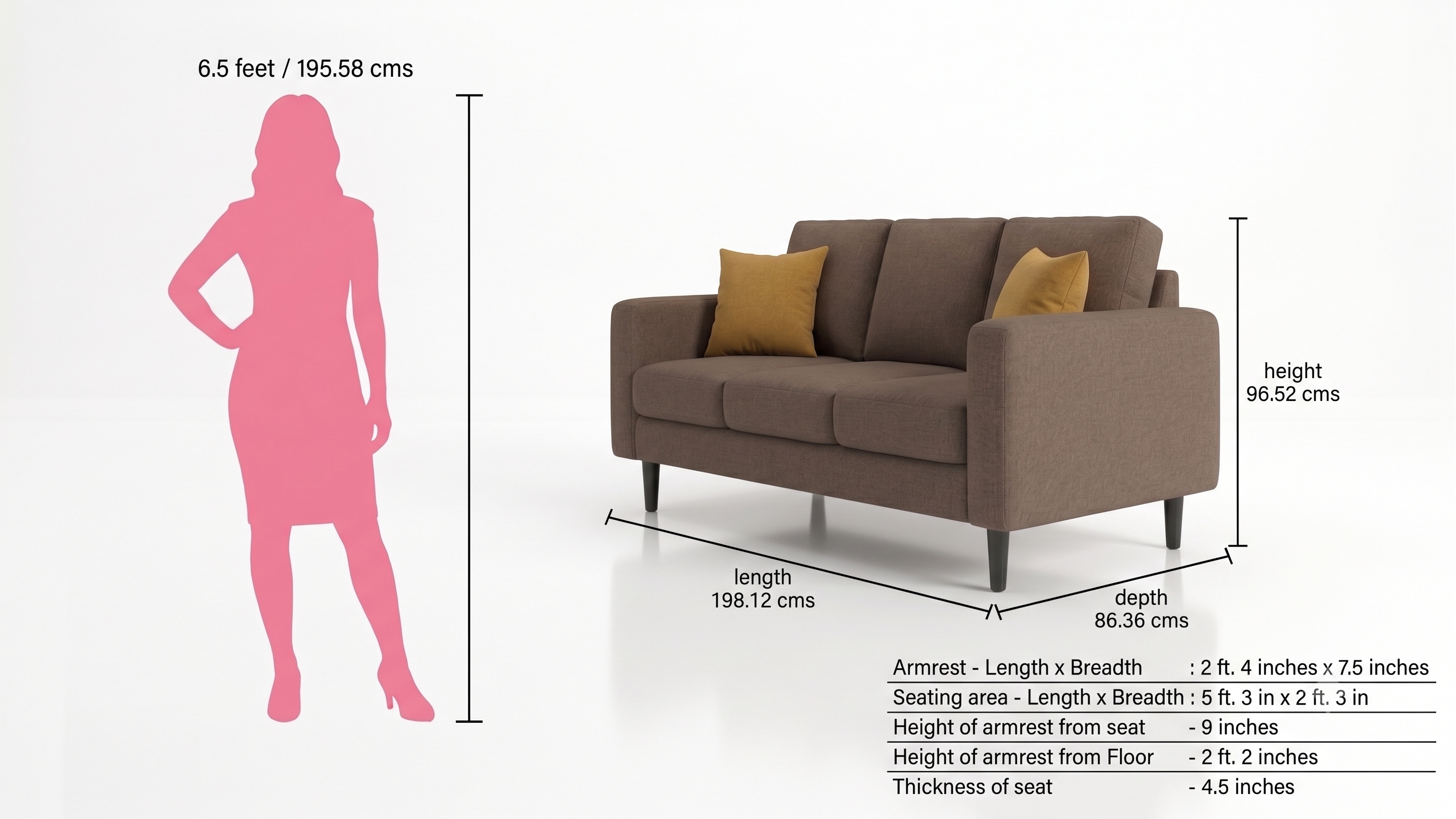 Nordic 3+1+1 Sofa Set — 3-Seater Sofa with 2 Matching Armchairs
