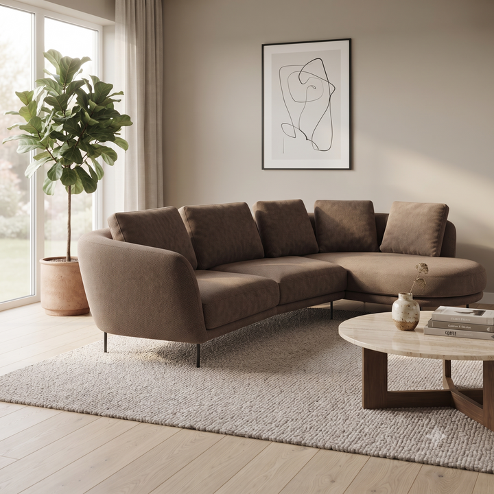 Aria 4-Seater L-Shaped Corner Sofa with Right-Facing Chaise