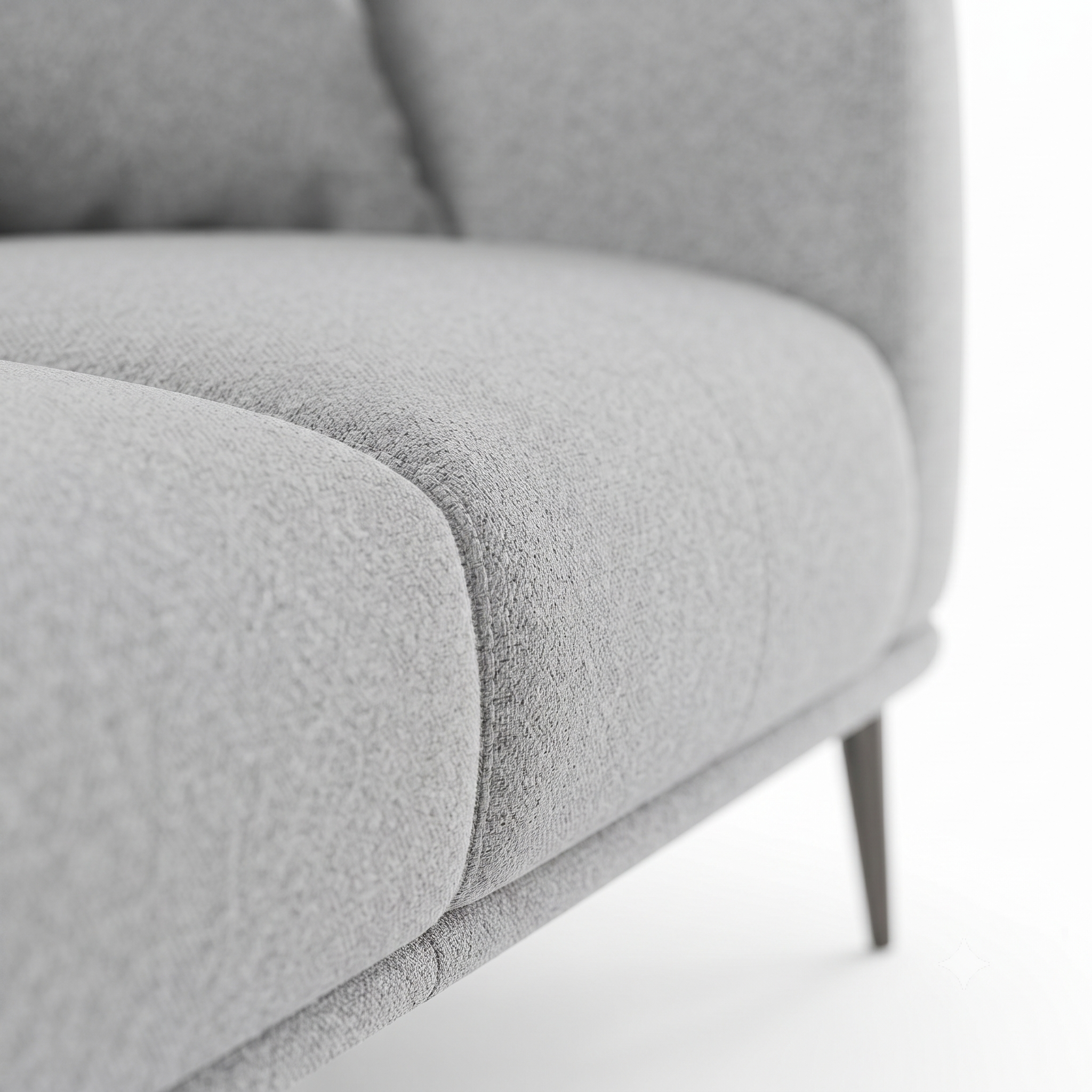 Regalon Low-Profile 4-Seater Sofa with Slim Metal Legs & Lumbar Cushions