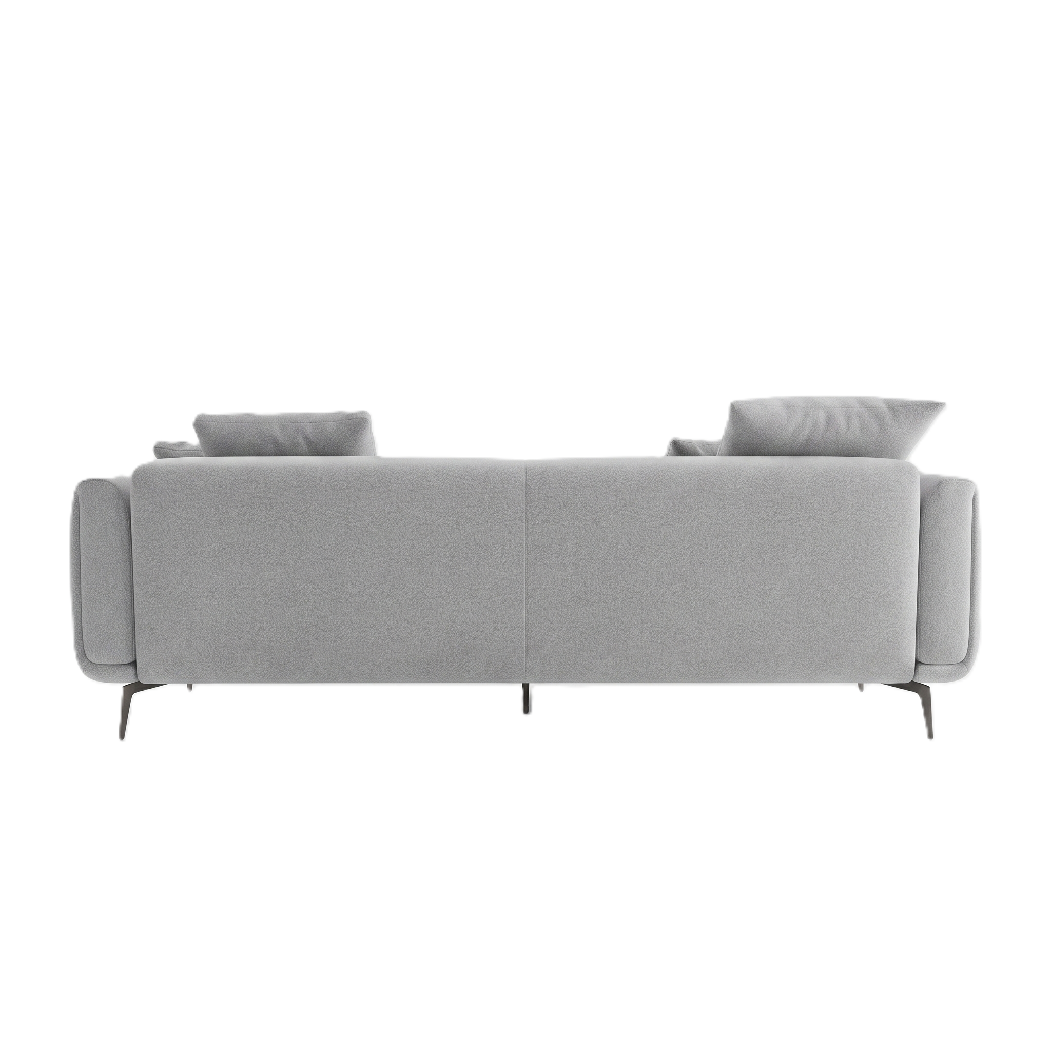 Regalon Low-Profile 4-Seater Sofa with Slim Metal Legs & Lumbar Cushions