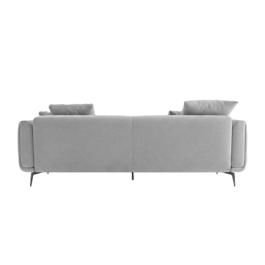 Regalon Low-Profile 4-Seater Sofa with Slim Metal Legs & Lumbar Cushions
