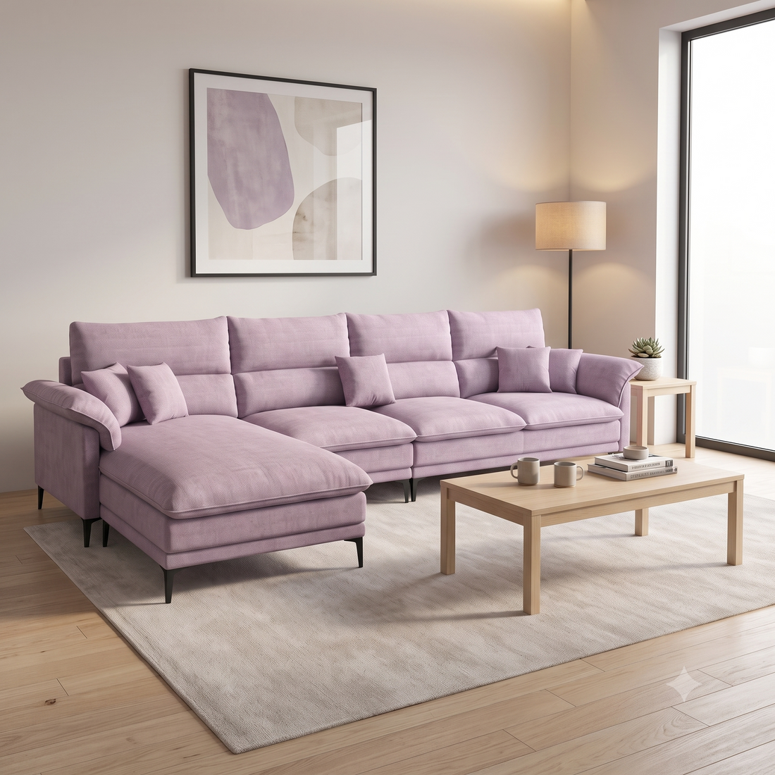 Aurora Sectional Sofa with Left Chaise Lounge