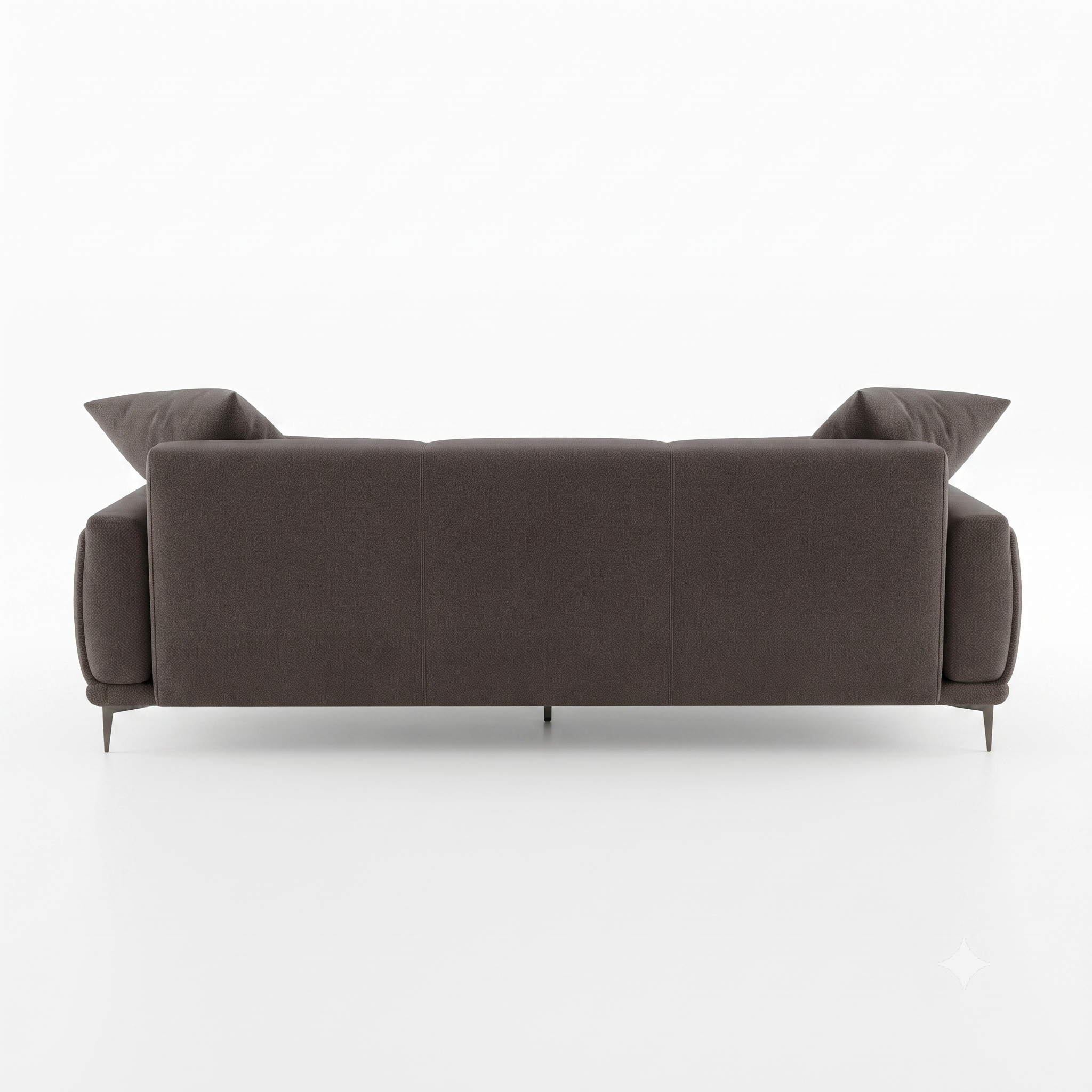 Regalon Low-Profile 4-Seater Sofa with Slim Metal Legs & Lumbar Cushions