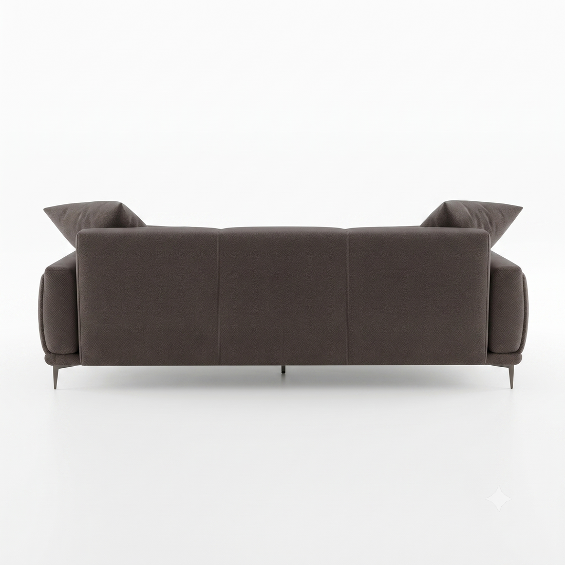 Regalon Low-Profile 4-Seater Sofa with Slim Metal Legs & Lumbar Cushions