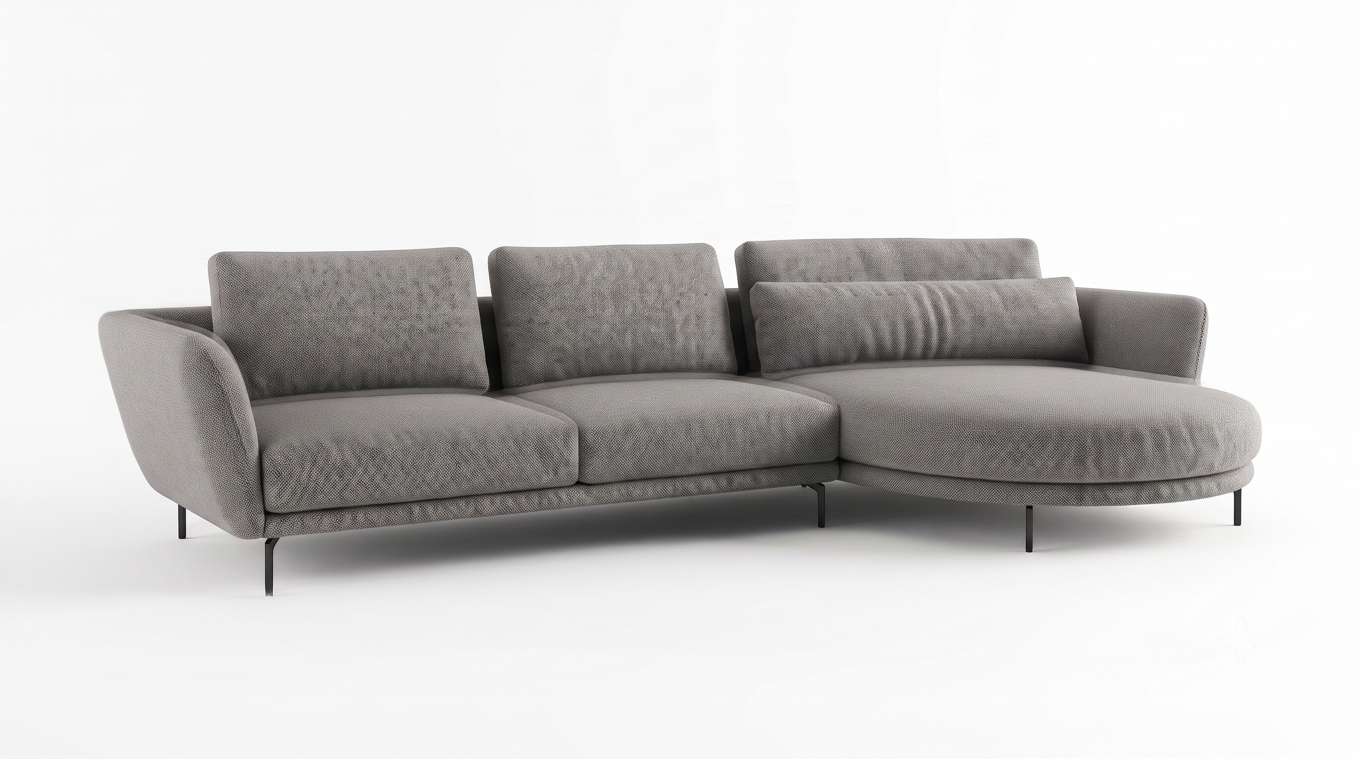 Aria 4-Seater L-Shaped Corner Sofa with Right-Facing Chaise