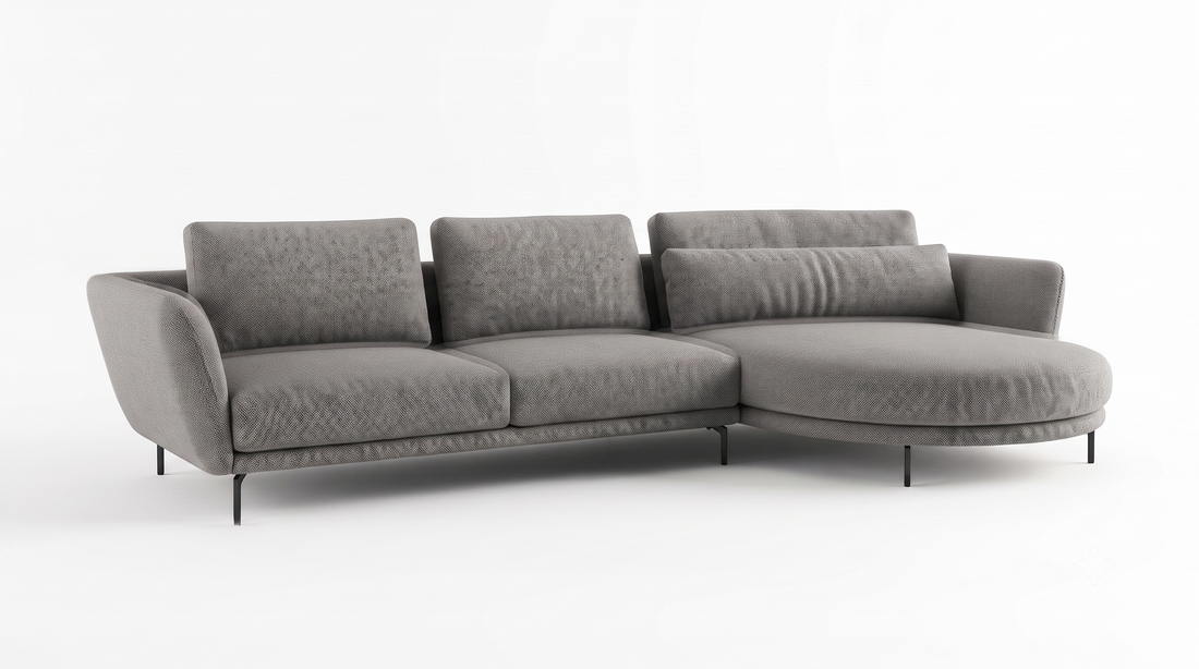 Aria 4-Seater L-Shaped Corner Sofa with Right-Facing Chaise