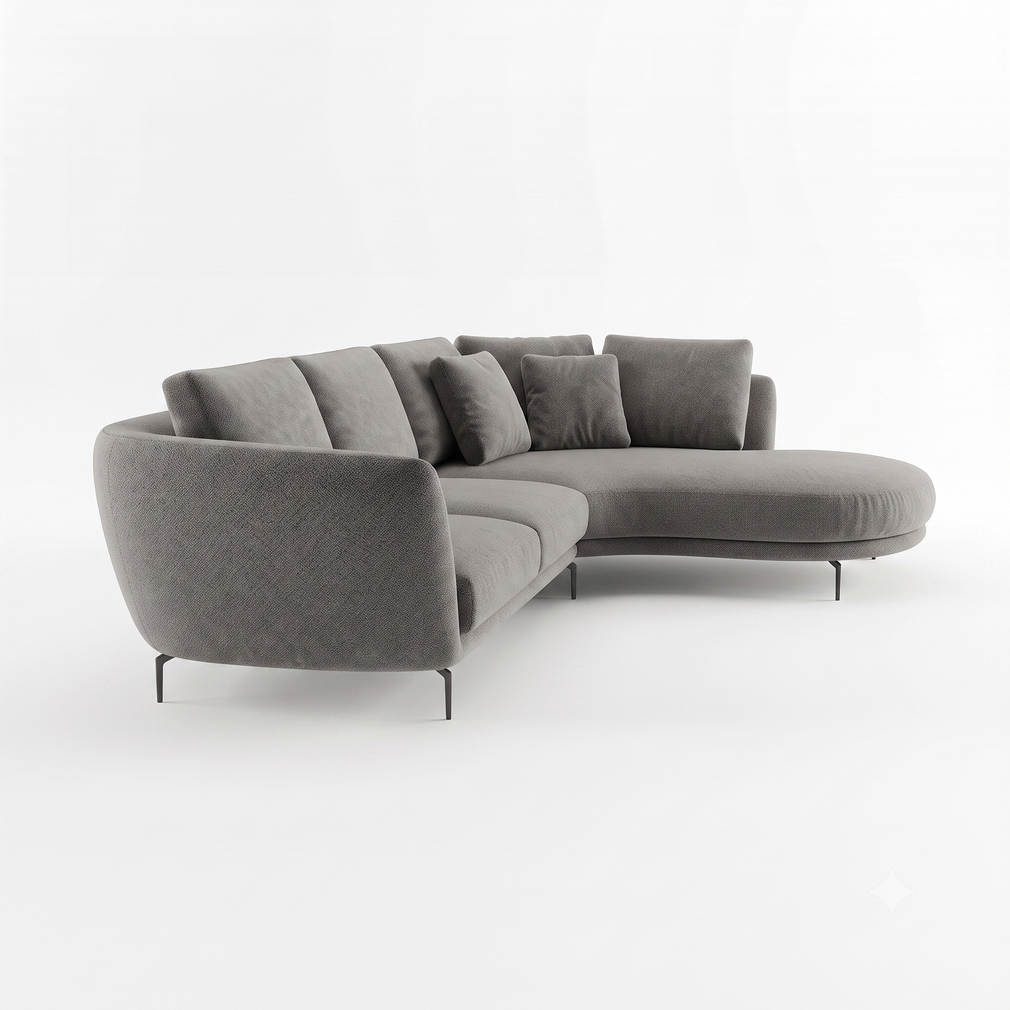Aria 4-Seater L-Shaped Corner Sofa with Right-Facing Chaise