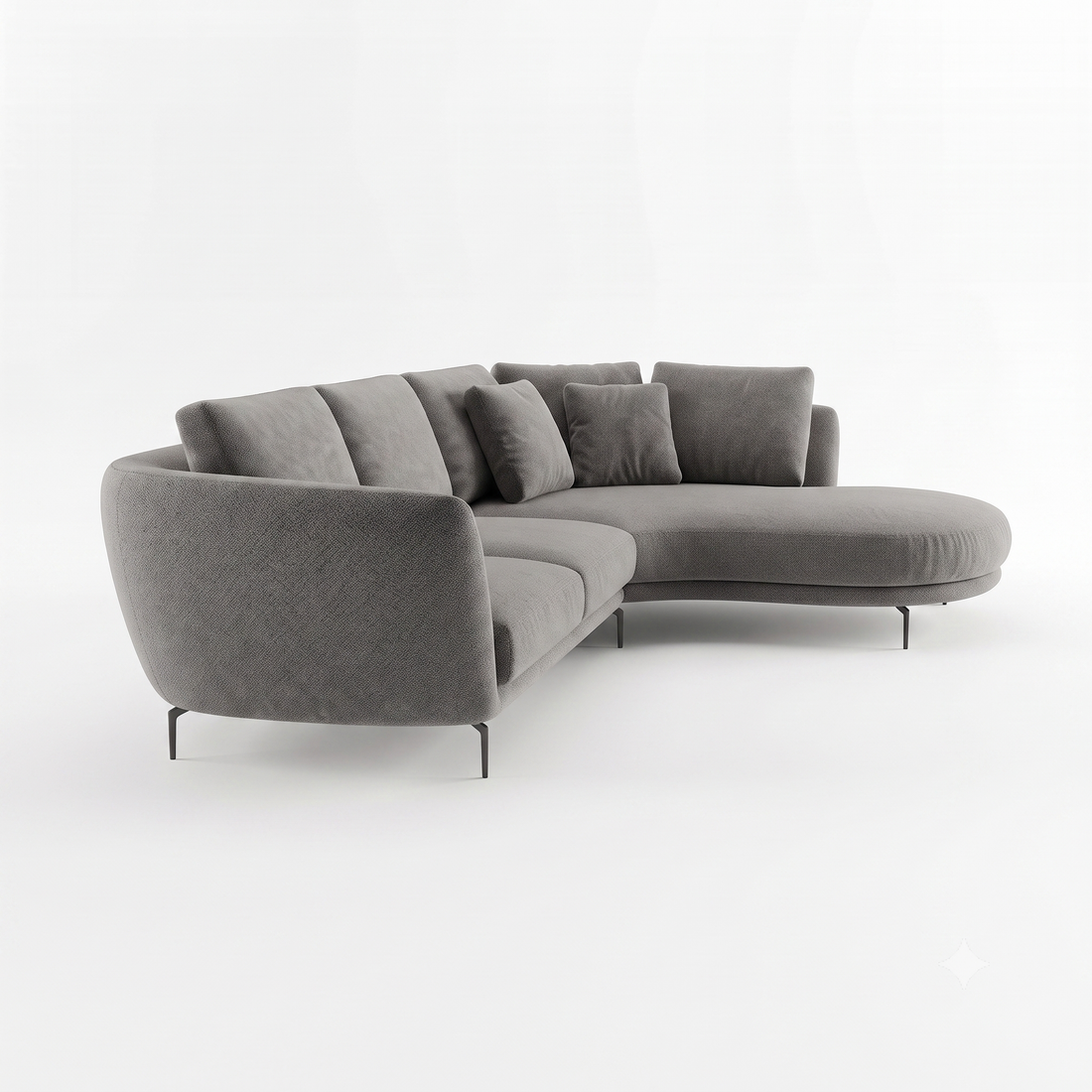 Aria 4-Seater L-Shaped Corner Sofa with Right-Facing Chaise