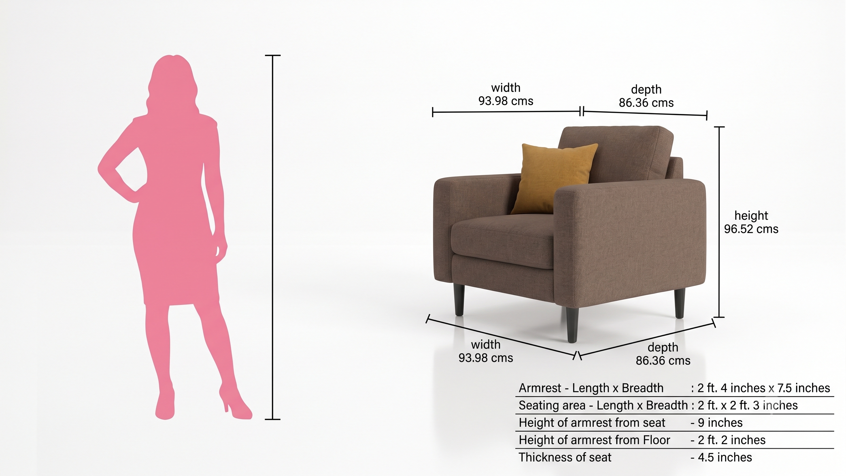 Nordic 3+1+1 Sofa Set — 3-Seater Sofa with 2 Matching Armchairs