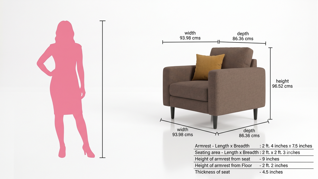 Nordic 3+1+1 Sofa Set — 3-Seater Sofa with 2 Matching Armchairs