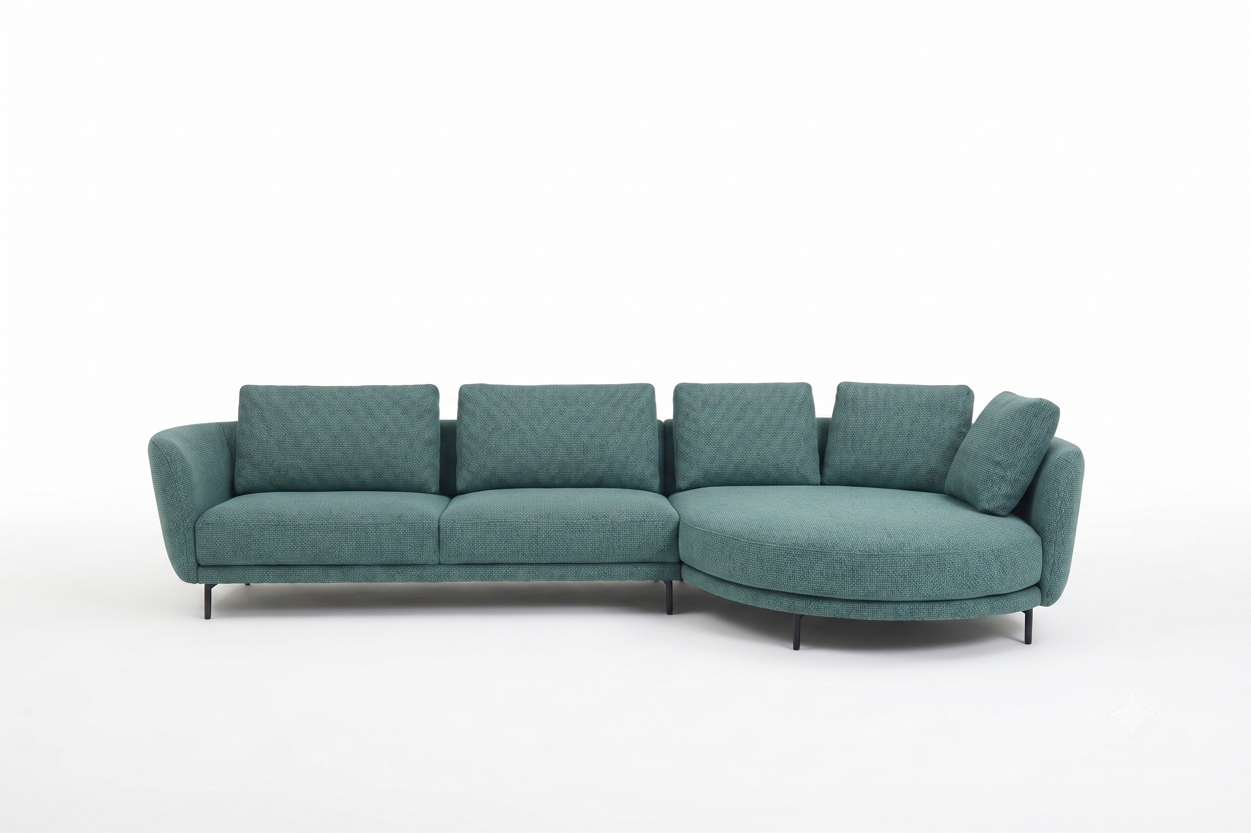 Aria 4-Seater L-Shaped Corner Sofa with Right-Facing Chaise