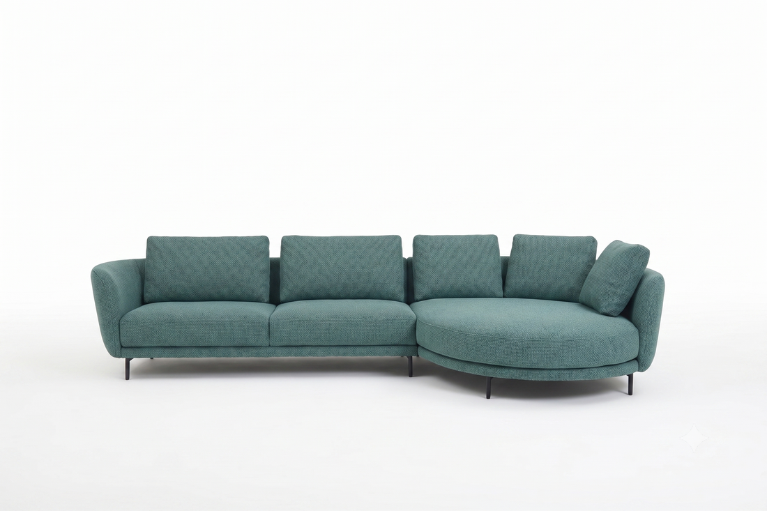Aria 4-Seater L-Shaped Corner Sofa with Right-Facing Chaise
