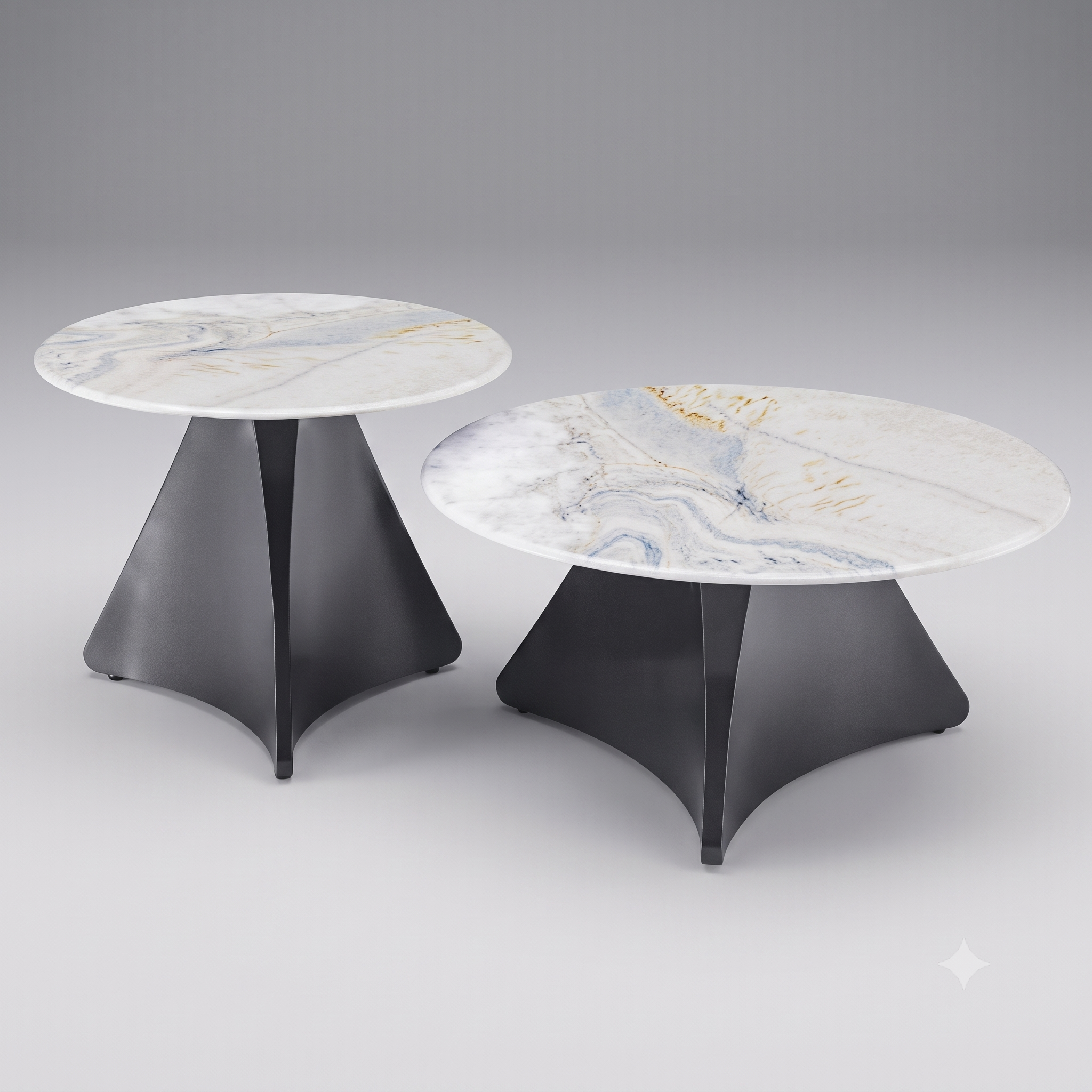 luxury hotel lobby seating area with white marble stone top center table set
