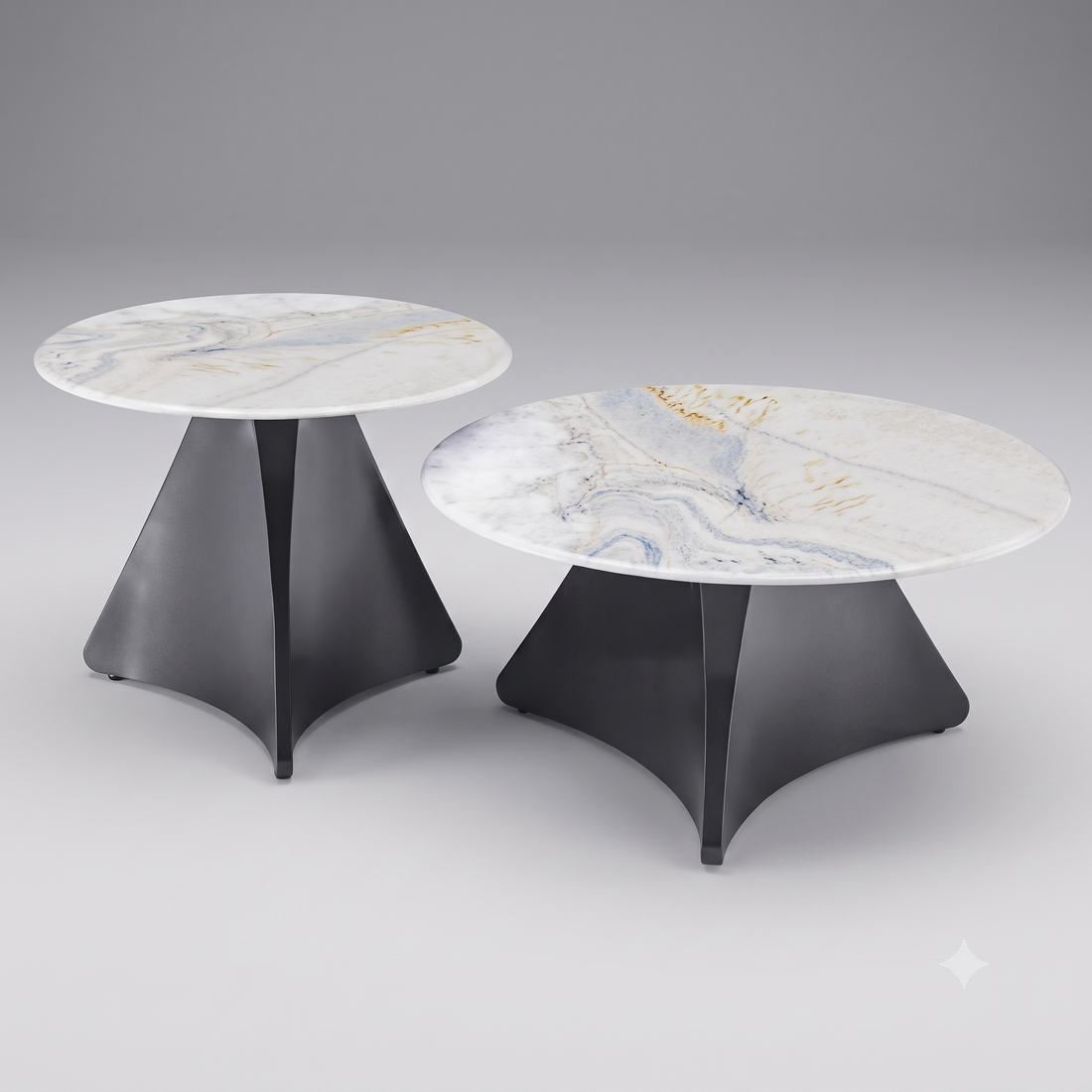 luxury hotel lobby seating area with white marble stone top center table set