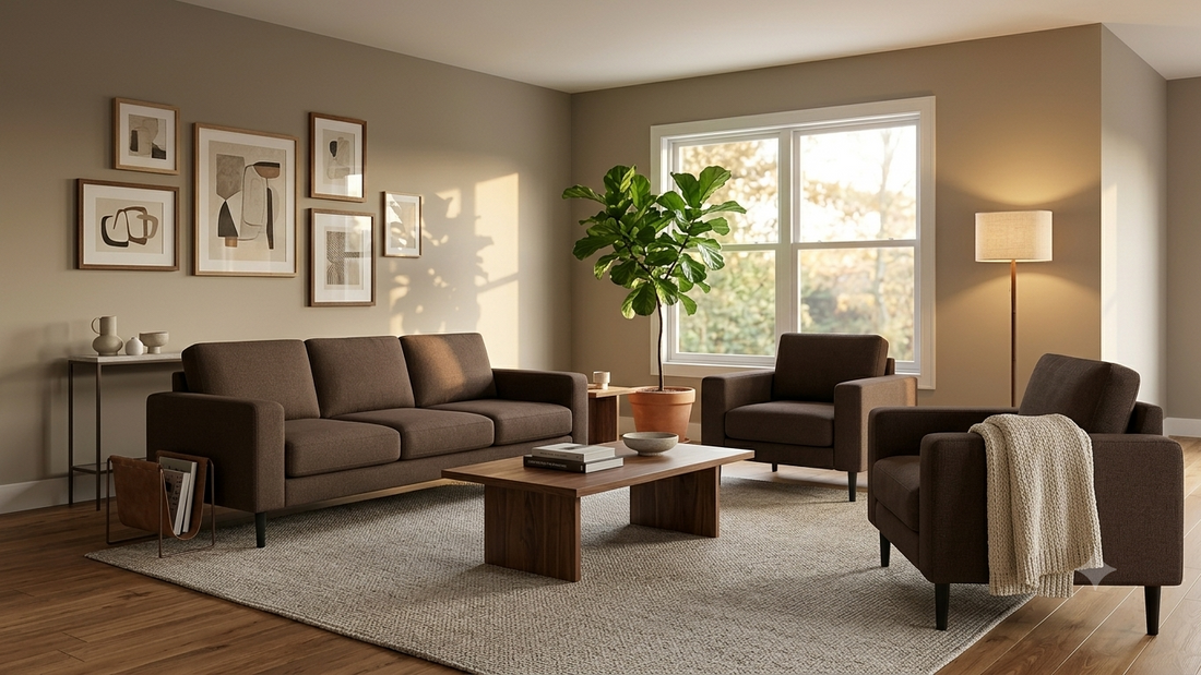 Nordic 3+1+1 Sofa Set — 3-Seater Sofa with 2 Matching Armchairs