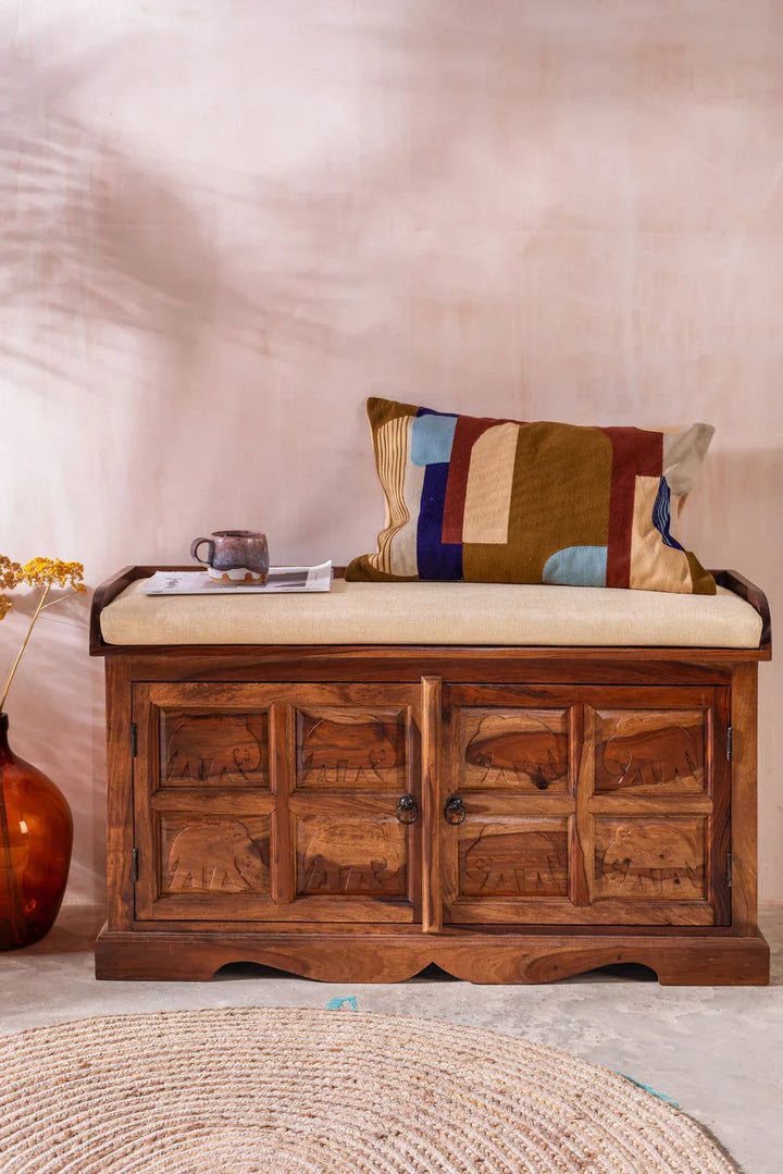 Sierra Hathi Storage Trunk with Cupboard