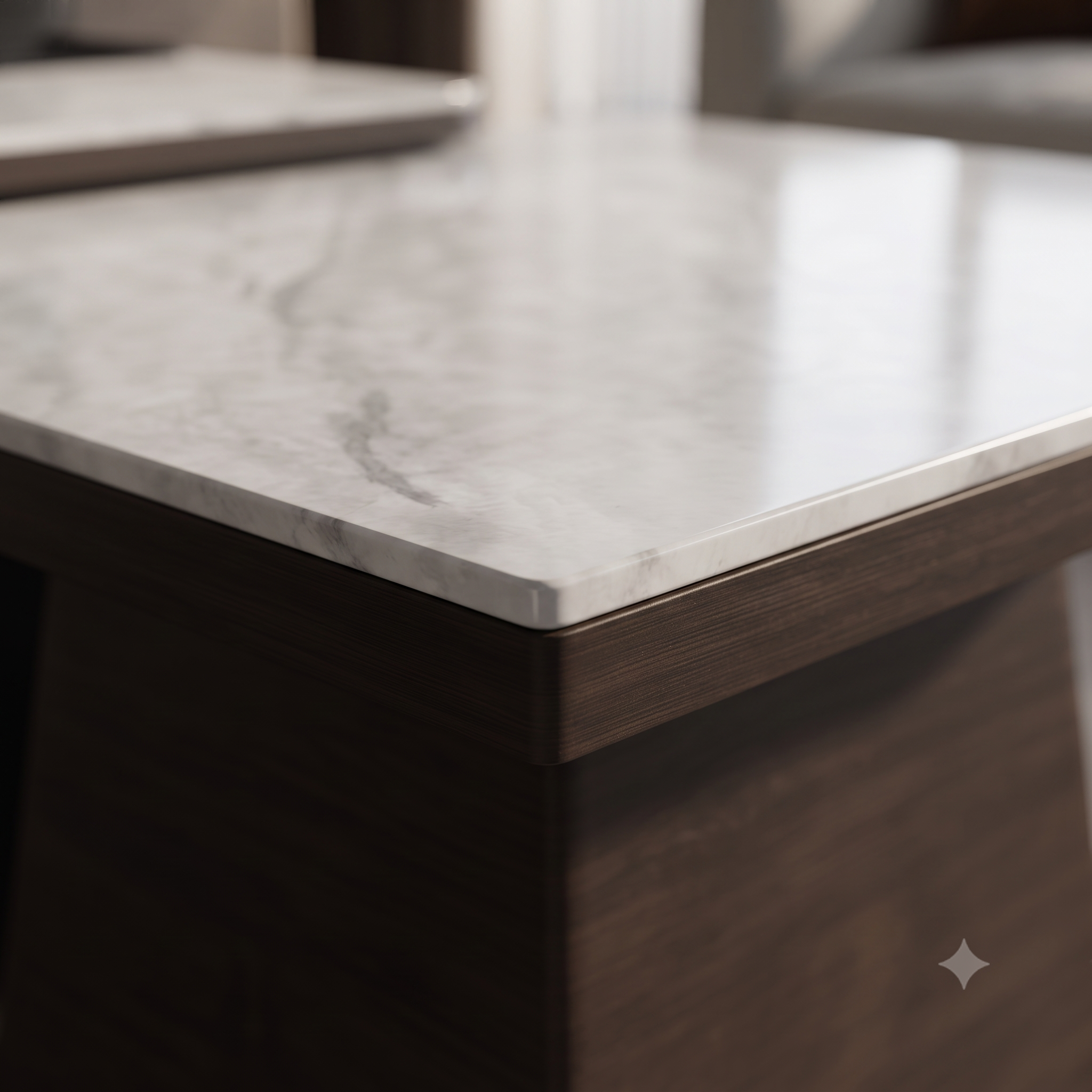 Geometric Nesting Marble Accent Table Set in Soft-Square Silhouettes