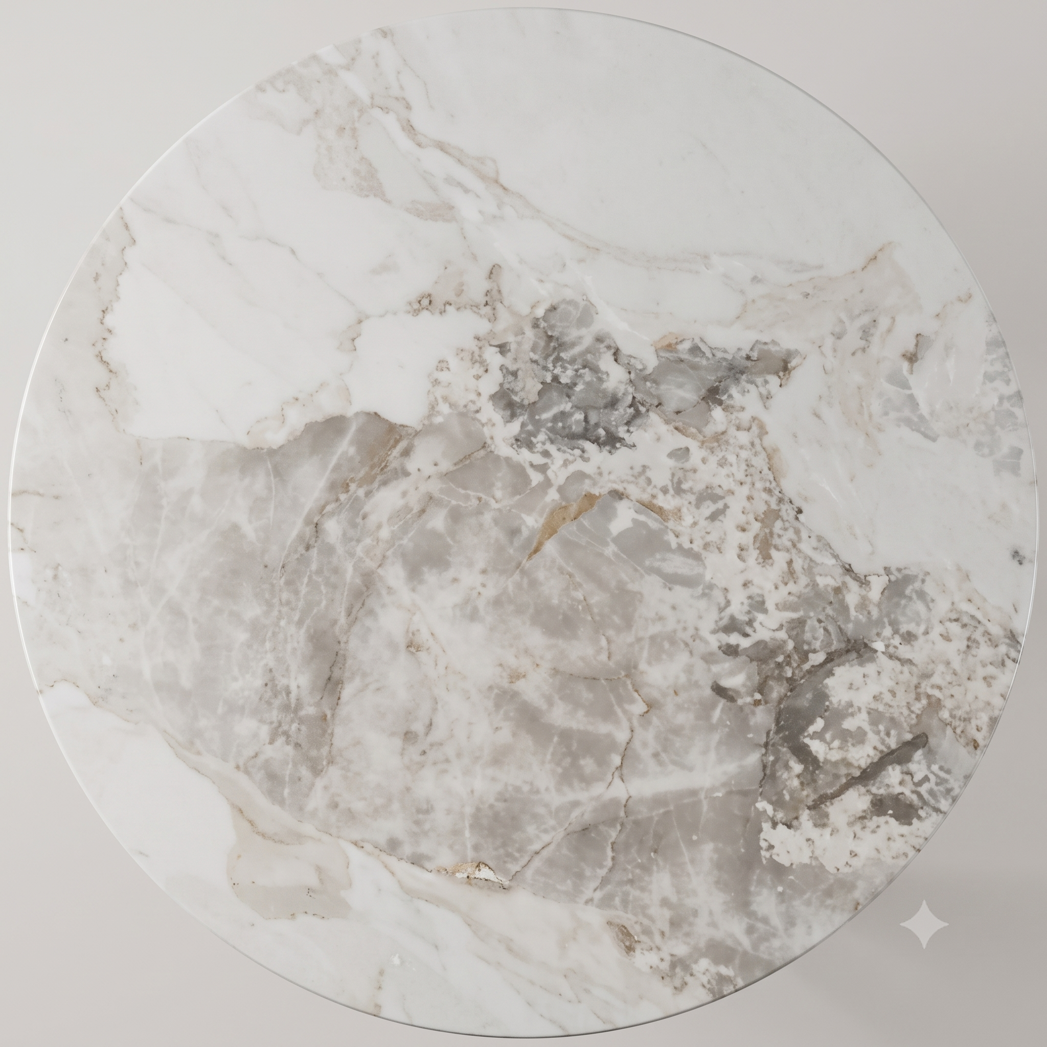 Luxury Modern Marble Finish Nesting Coffee Table Set (Set of 2)