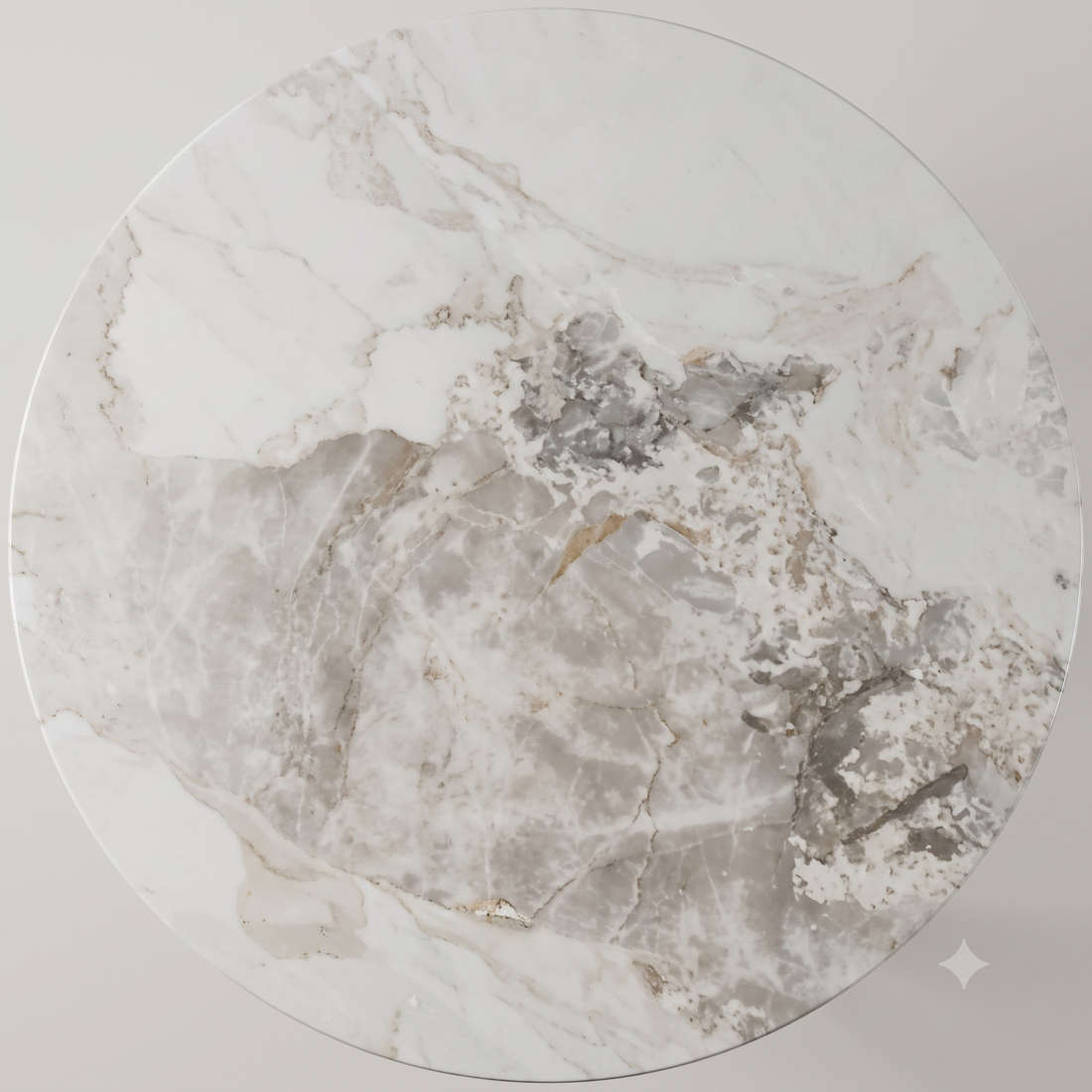 Luxury Modern Marble Finish Nesting Coffee Table Set (Set of 2)
