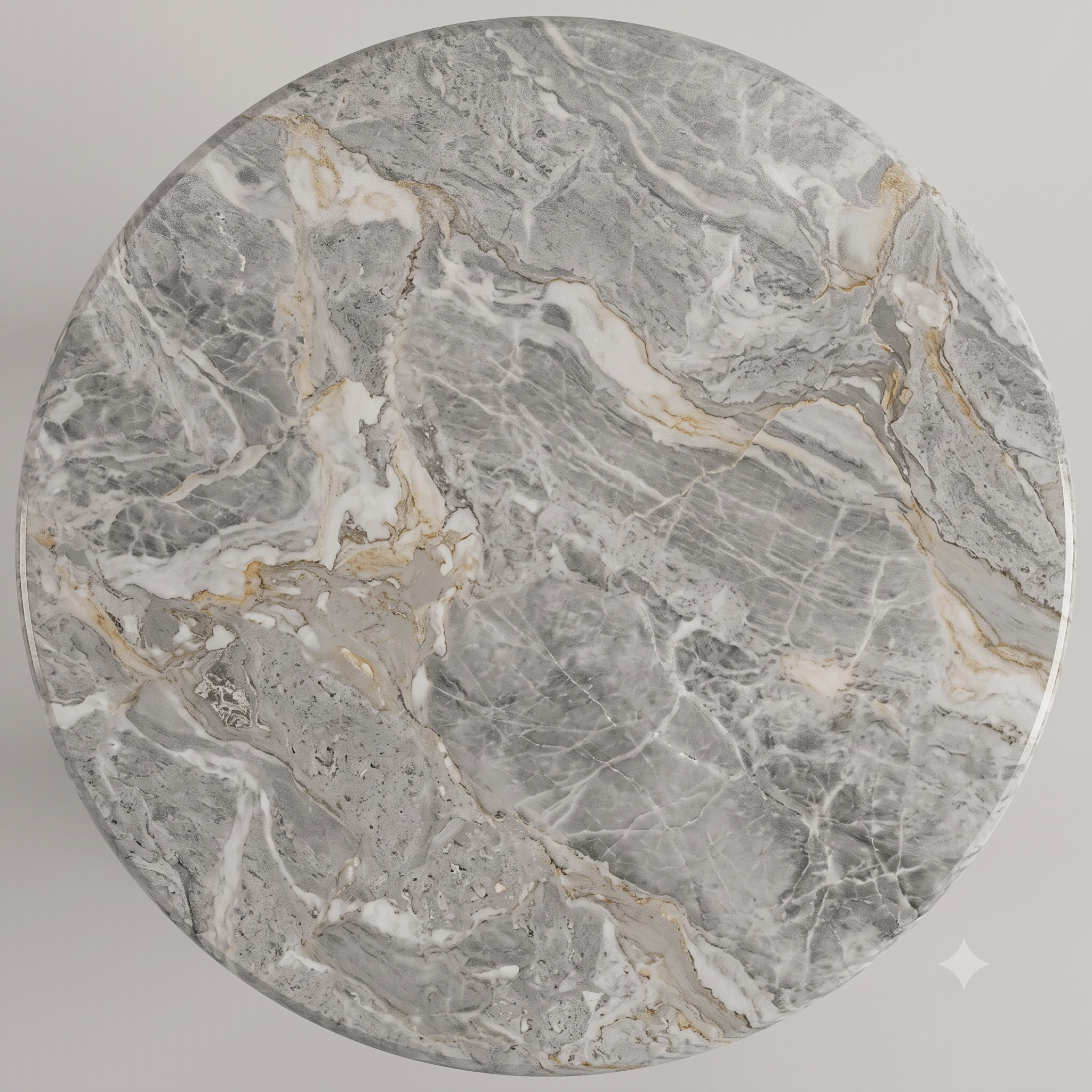 Luxury Grey Marble Nesting Coffee Table Set with Bronze Stainless Steel Base
