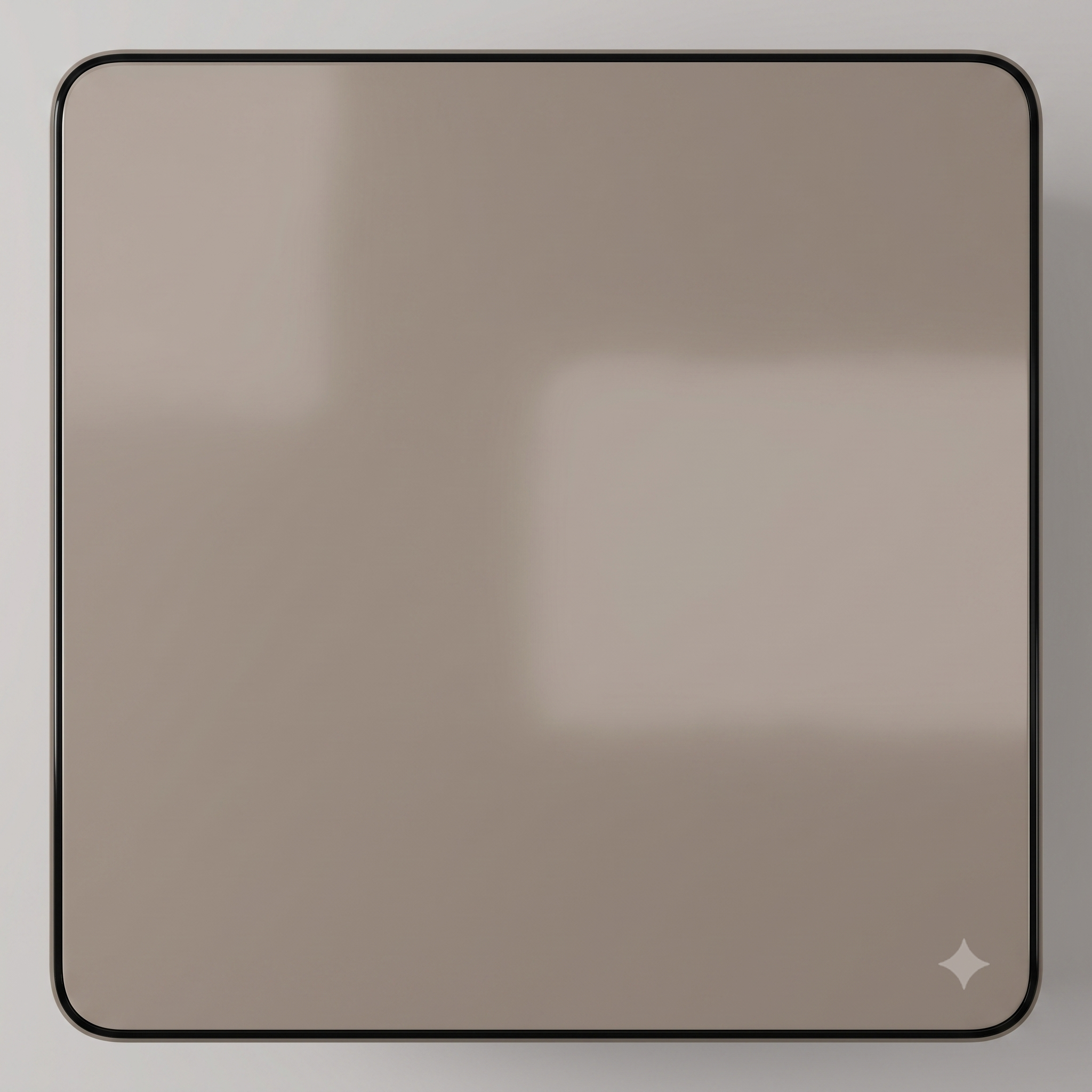 The Horizon Executive Dual-Tier MDF Coffee Table in Warm Metallic Taupe