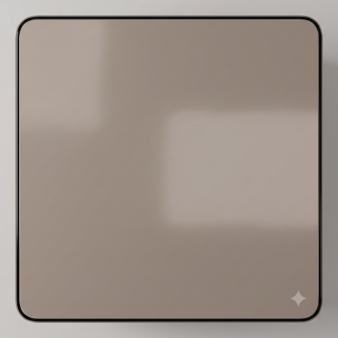 The Horizon Executive Dual-Tier MDF Coffee Table in Warm Metallic Taupe