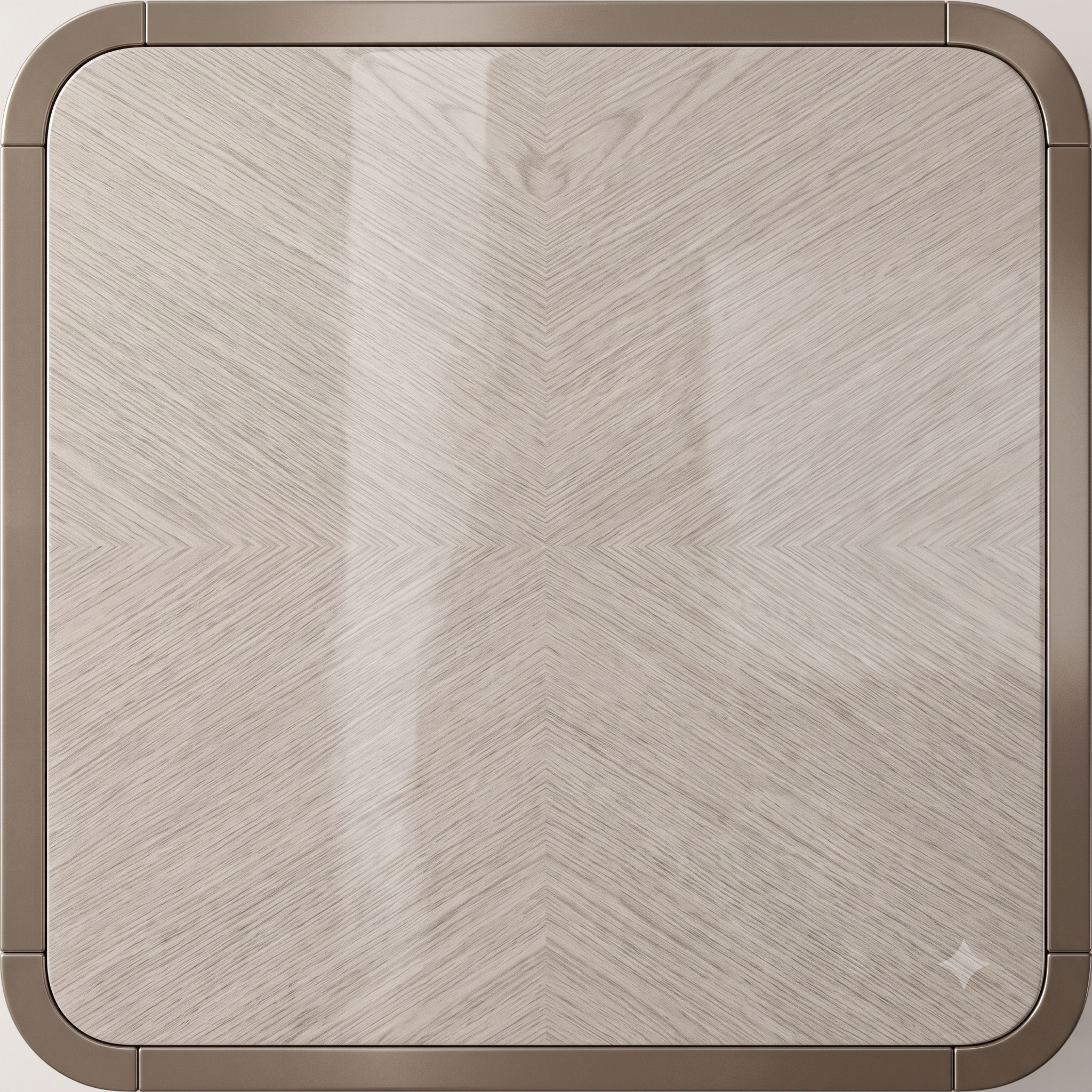 The Grand Executive Dual-Drawer MDF Coffee Table in Cream Gloss & Metallic Bronze Trim