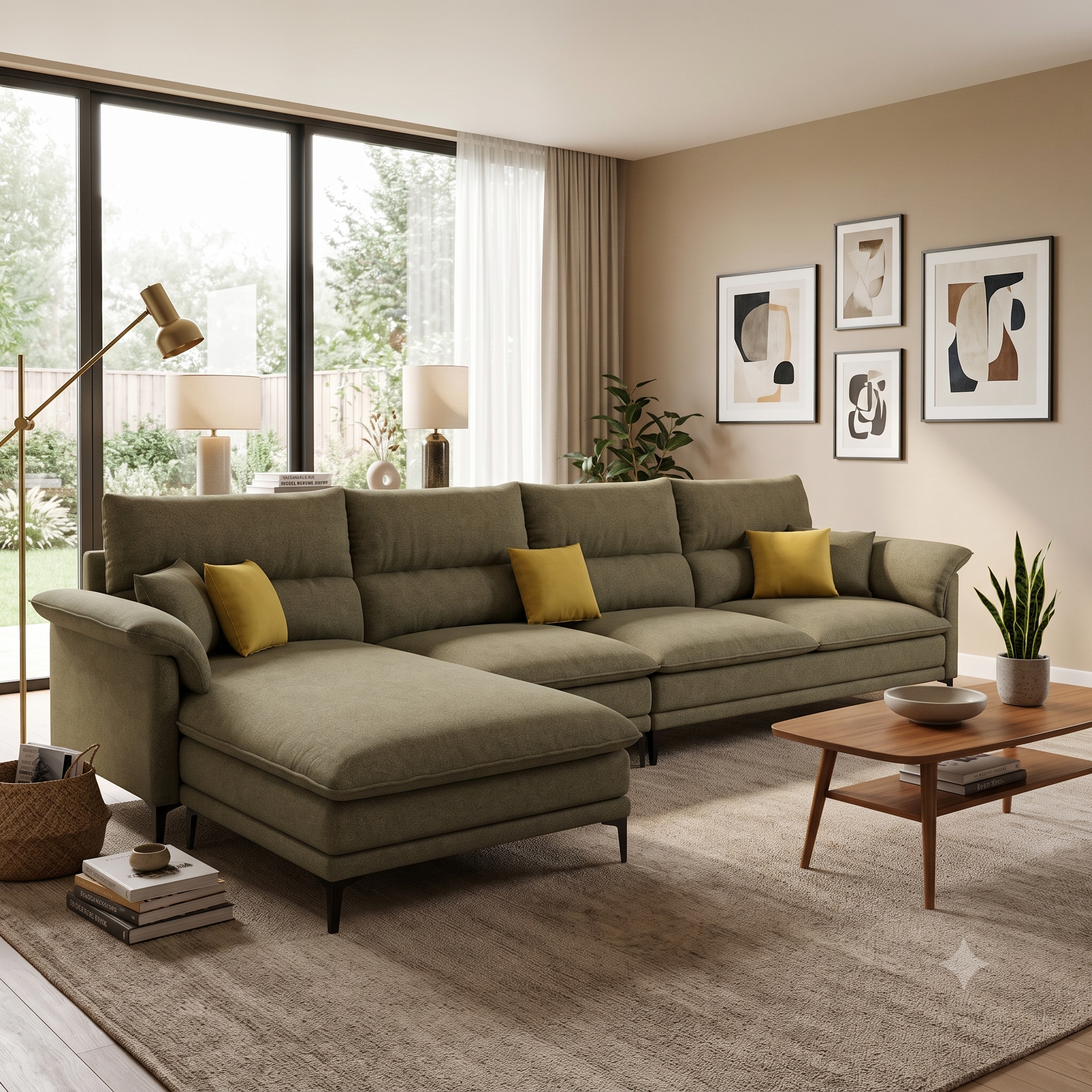 Aurora Sectional Sofa with Left Chaise Lounge